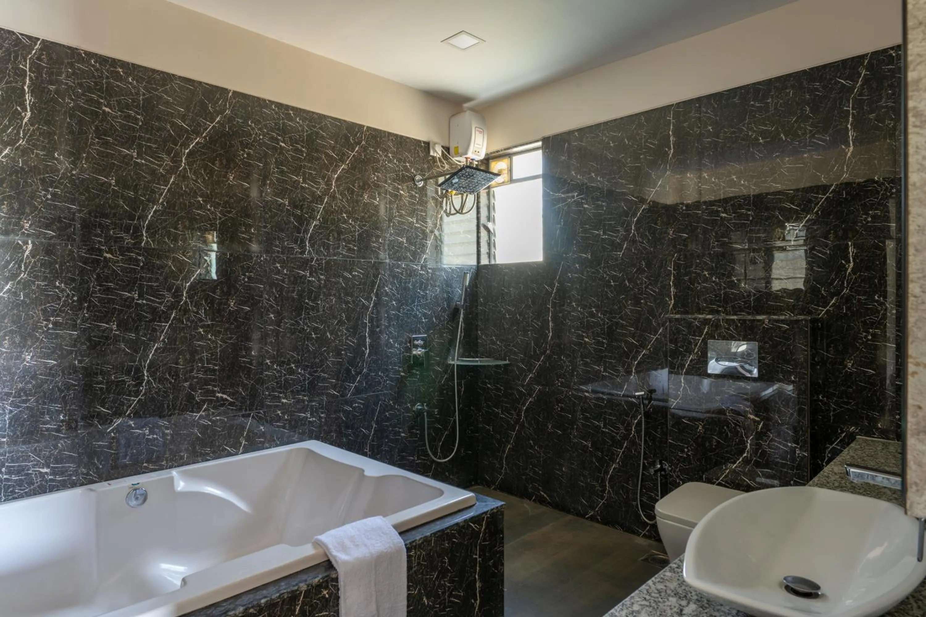 Bathroom in HillRock Resort & Villas, Neral-Karjat