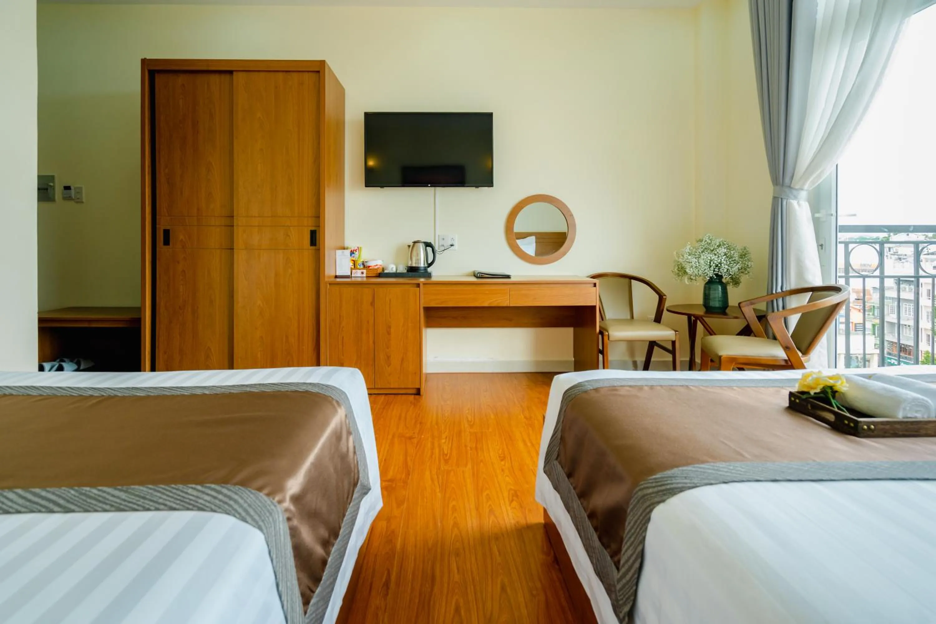 TV and multimedia, Bed in Bombo DaLat Hotel