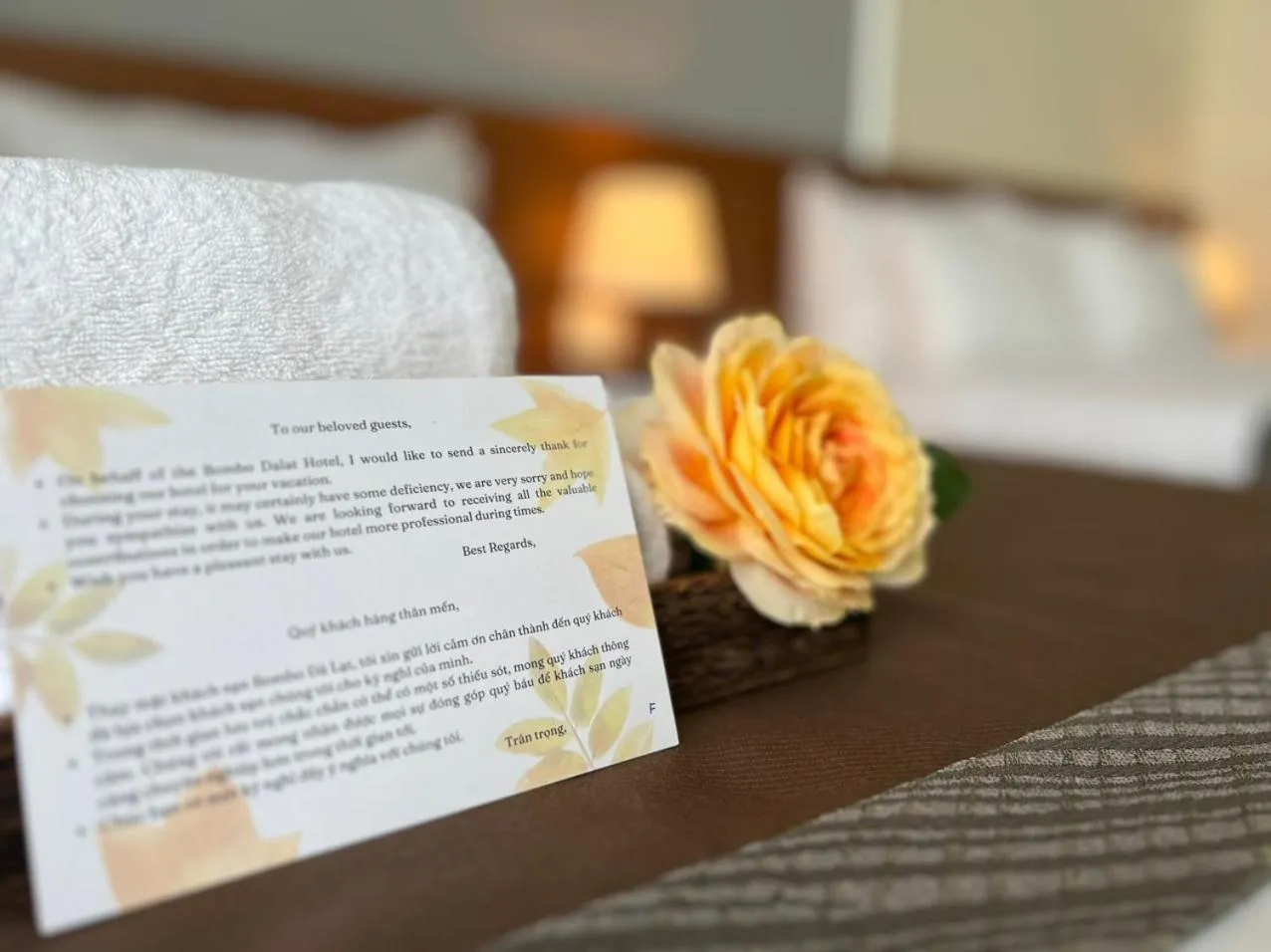 Bed in Bombo DaLat Hotel