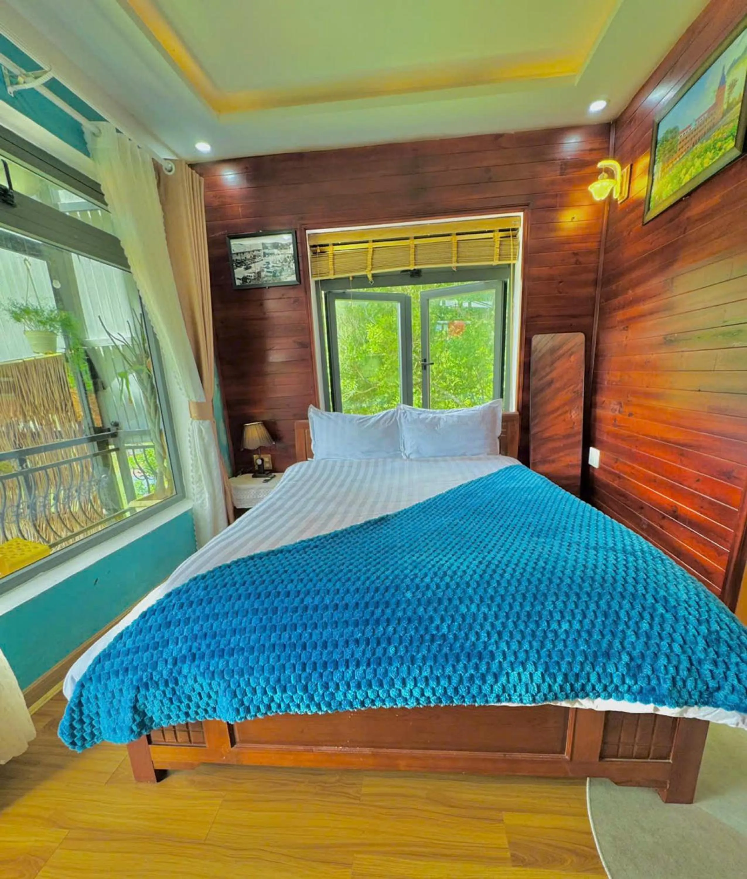 Bed in Pine Forest House Dalat