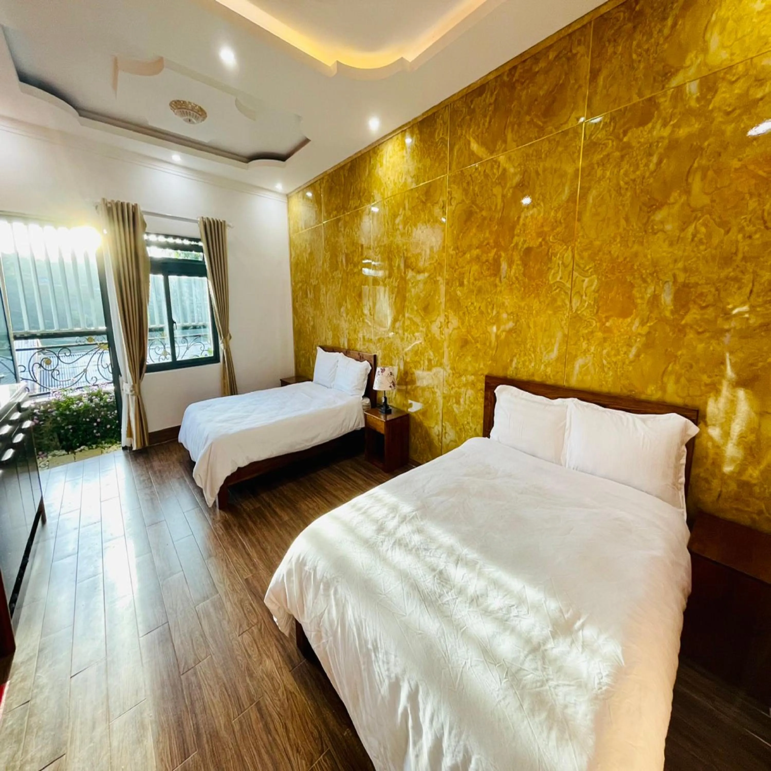 Bed in Pine Forest House Dalat