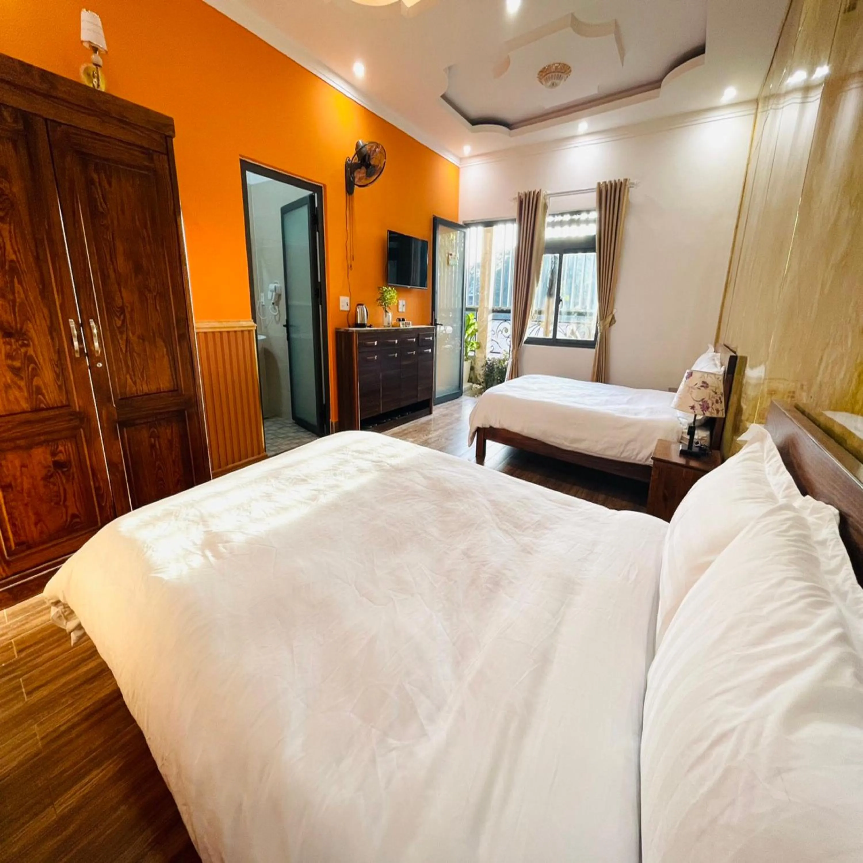 Bed in Pine Forest House Dalat