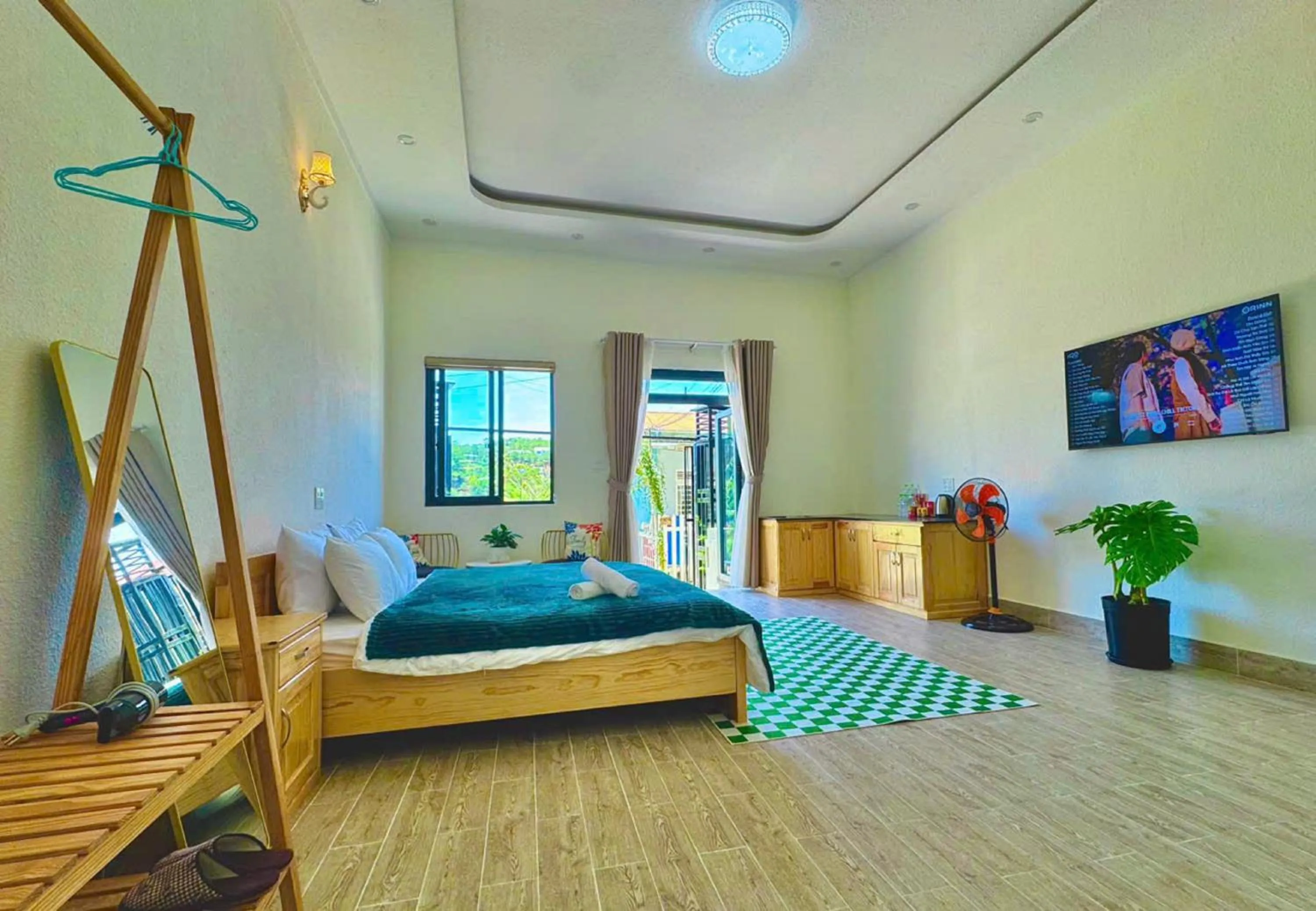 View (from property/room), Bed in Pine Forest House Dalat