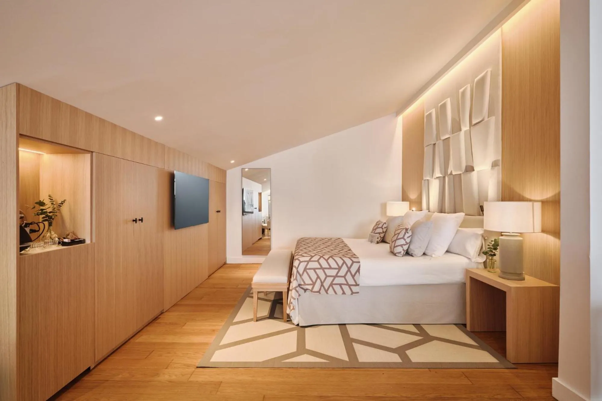 Bed in Hospes Palau de La Mar, Valencia, a Member of Design Hotels