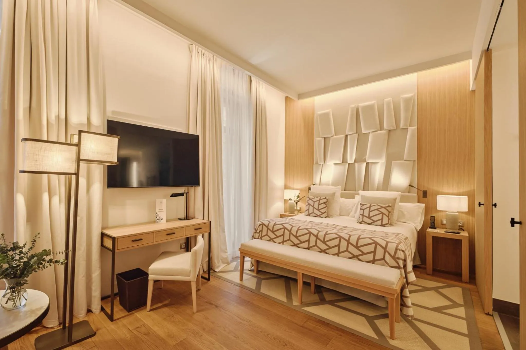 Bed in Hospes Palau de La Mar, Valencia, a Member of Design Hotels