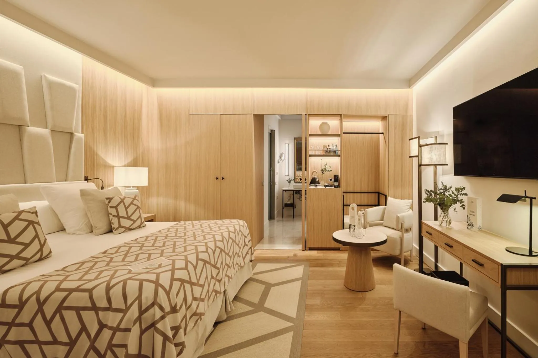 Bed in Hospes Palau de La Mar, Valencia, a Member of Design Hotels