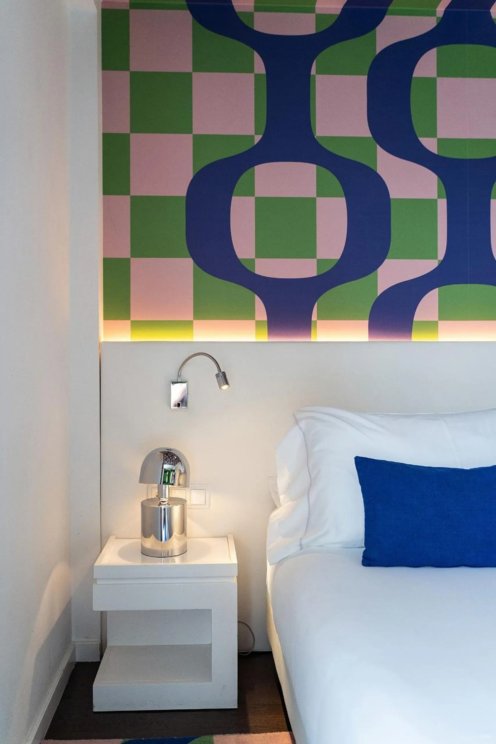 Decorative detail, Bed in Room Mate Carla, Barcelona