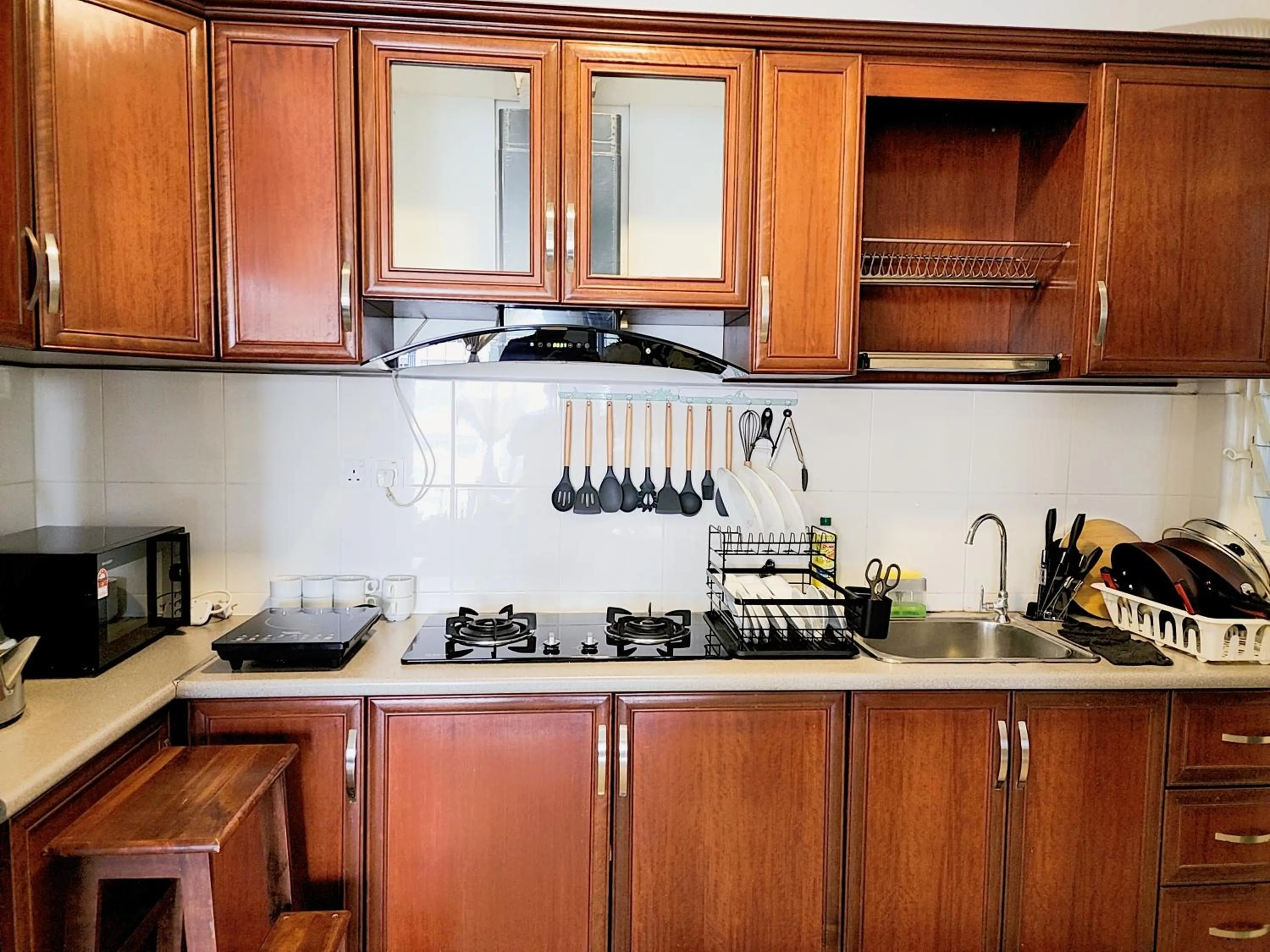 kitchen in Putrajaya Dwiputra Residences, Fully Air-Con 3BR Homstay