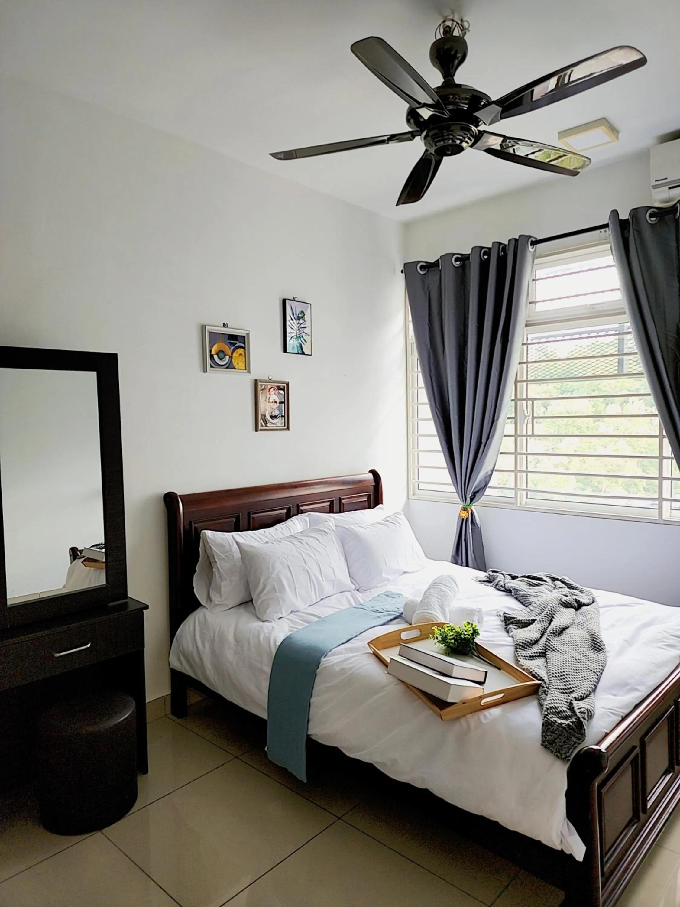 Bedroom, Bed in Putrajaya Dwiputra Residences, Fully Air-Con 3BR Homstay