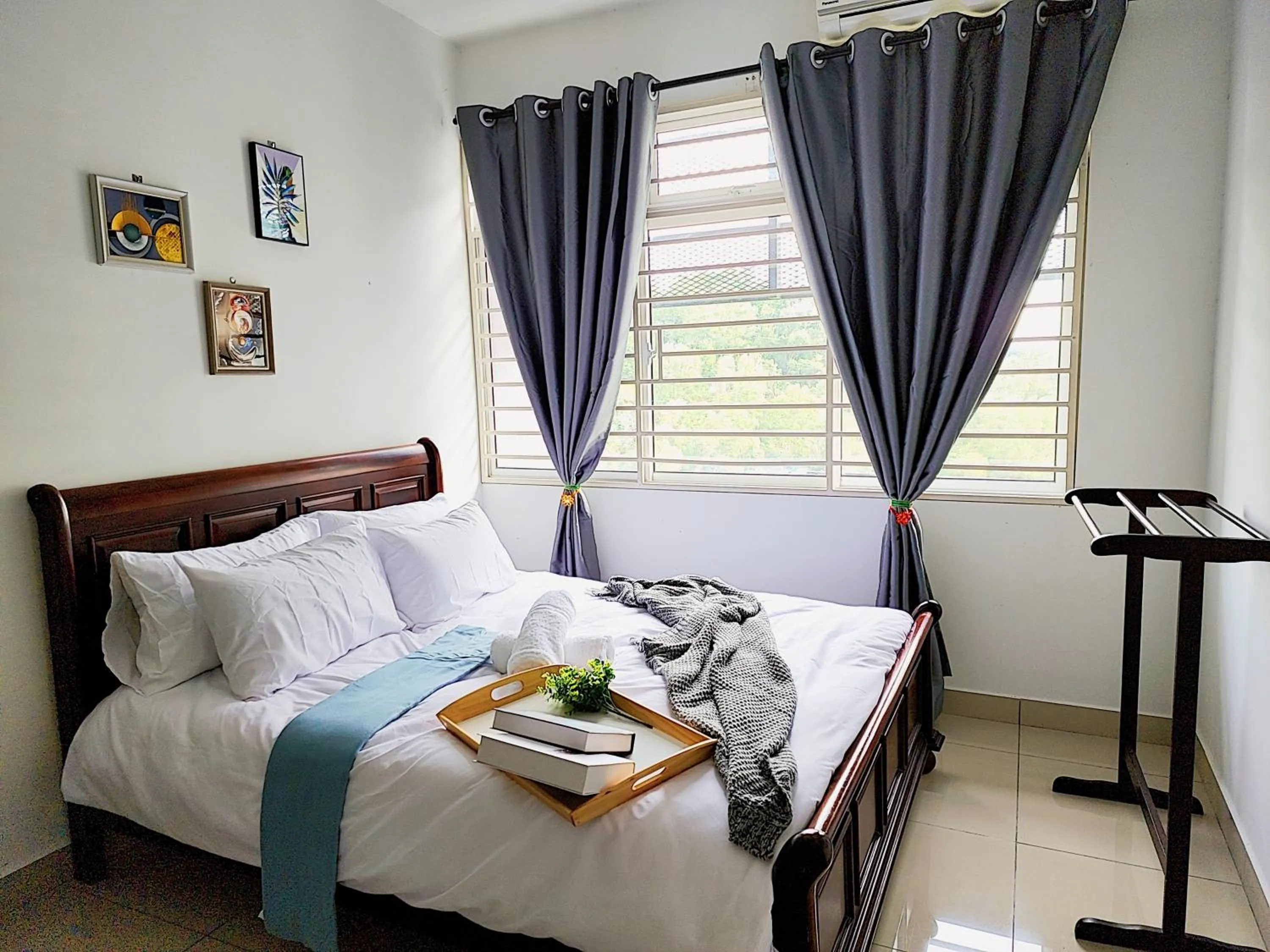 Bedroom, Bed in Putrajaya Dwiputra Residences, Fully Air-Con 3BR Homstay