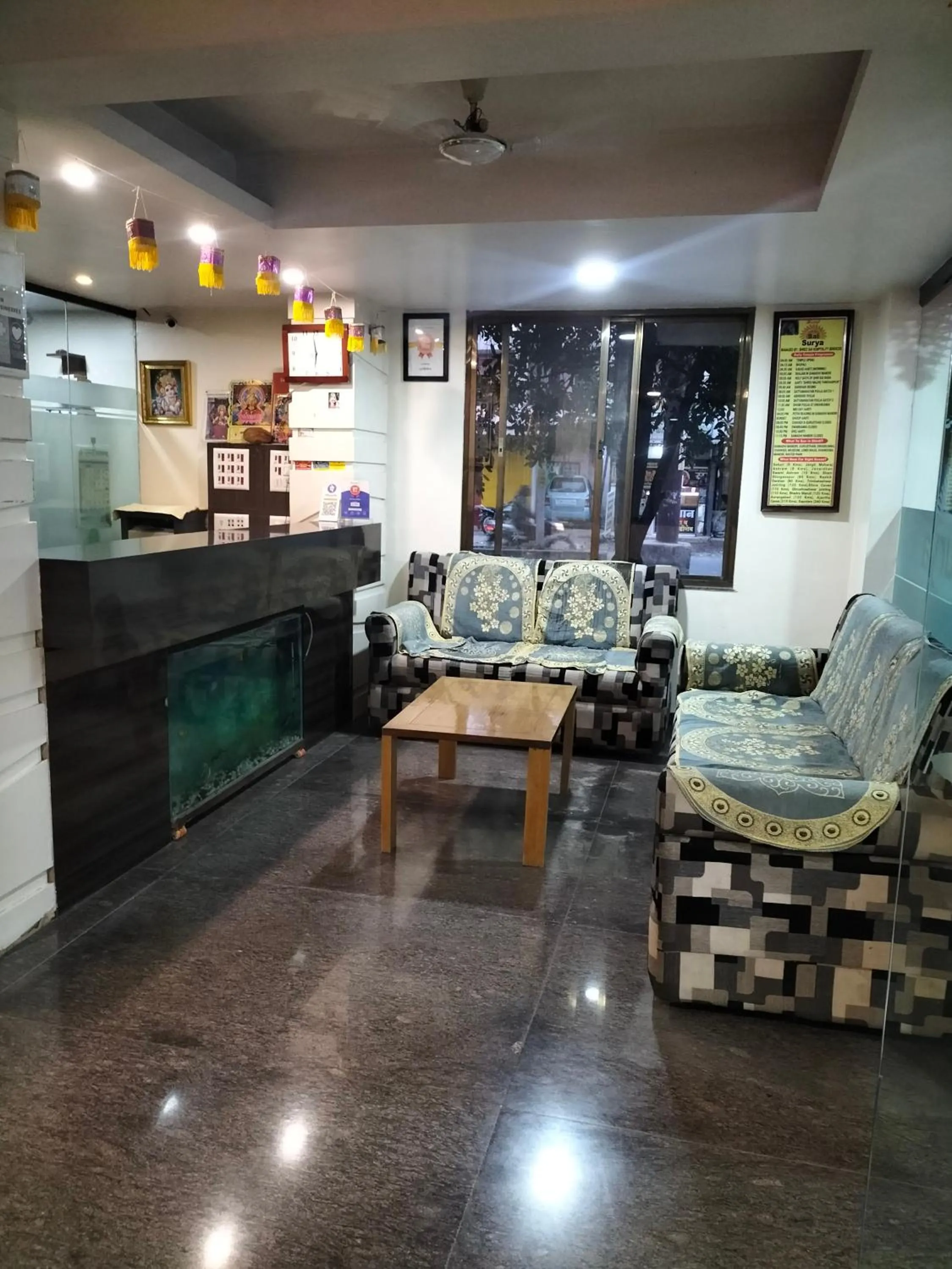 Seating area in HOTEL SAI SURYA