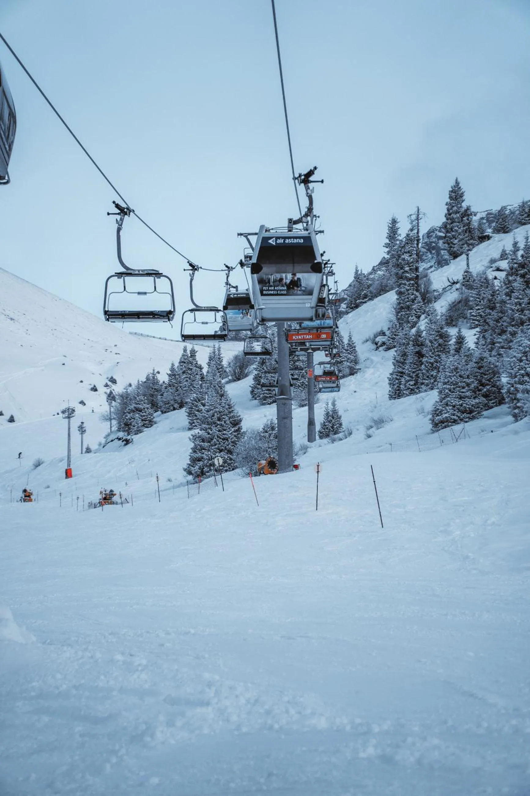 Skiing in Qazaq Auyl Eco Hotel