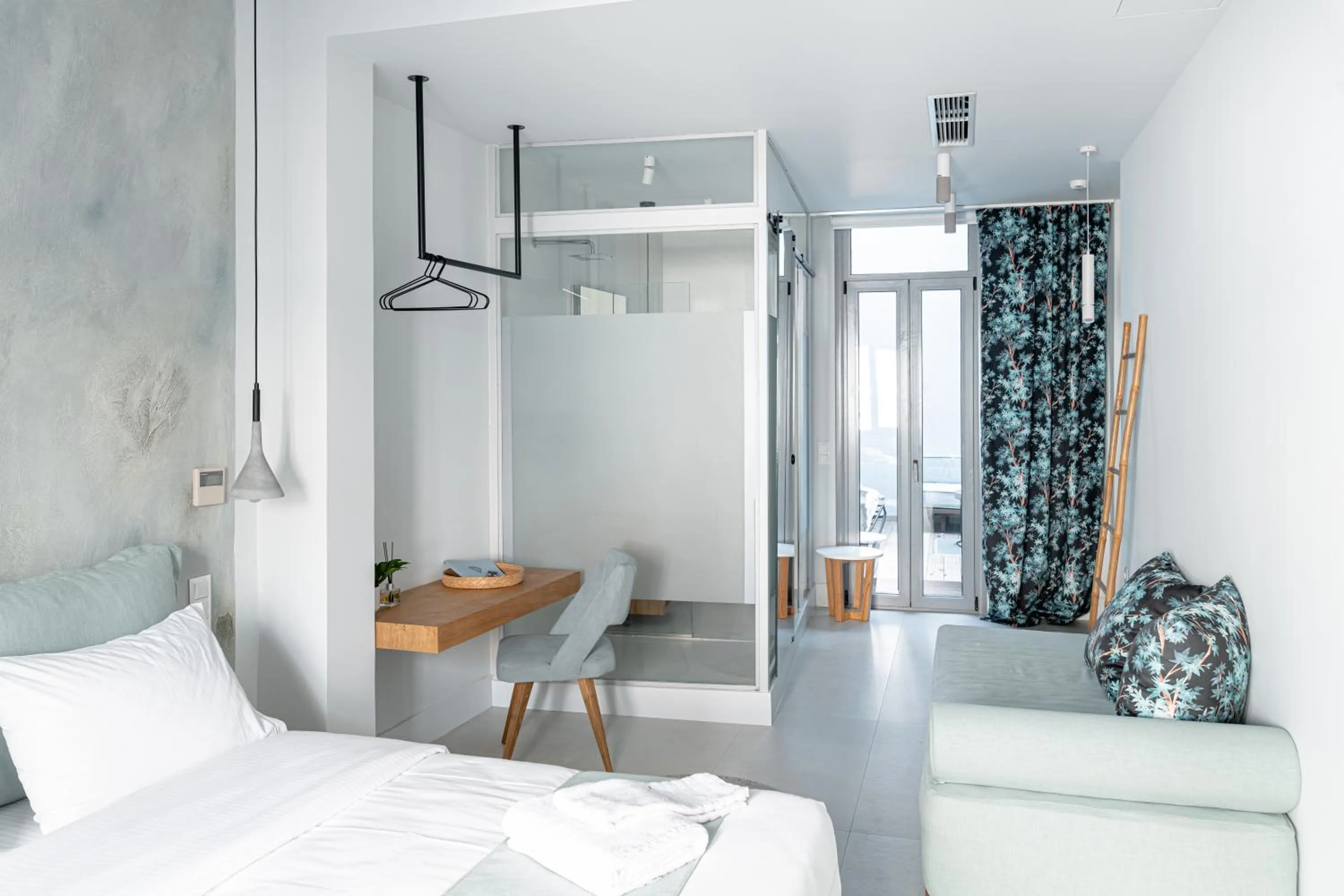 Bed in Ciel Suites Athens