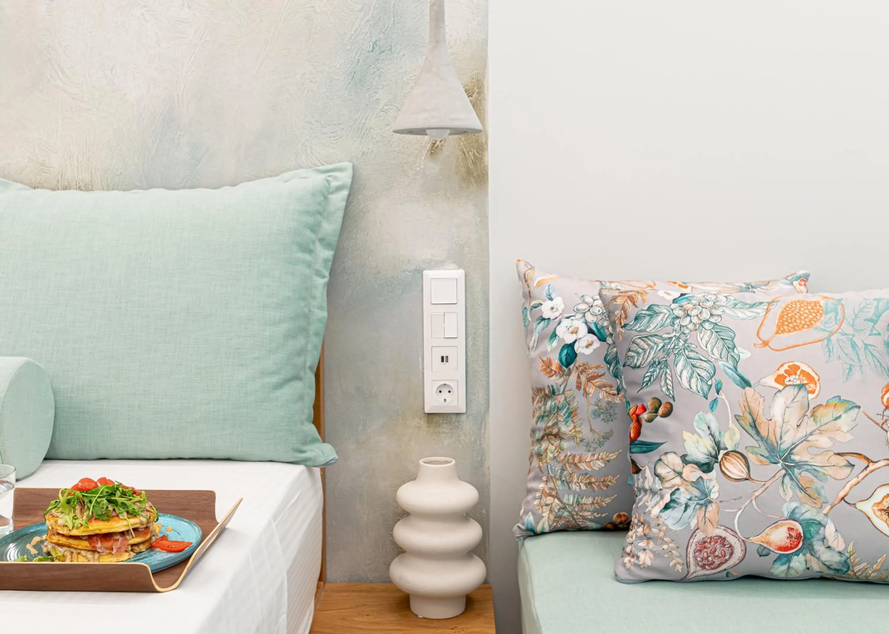 Bed in Ciel Suites Athens