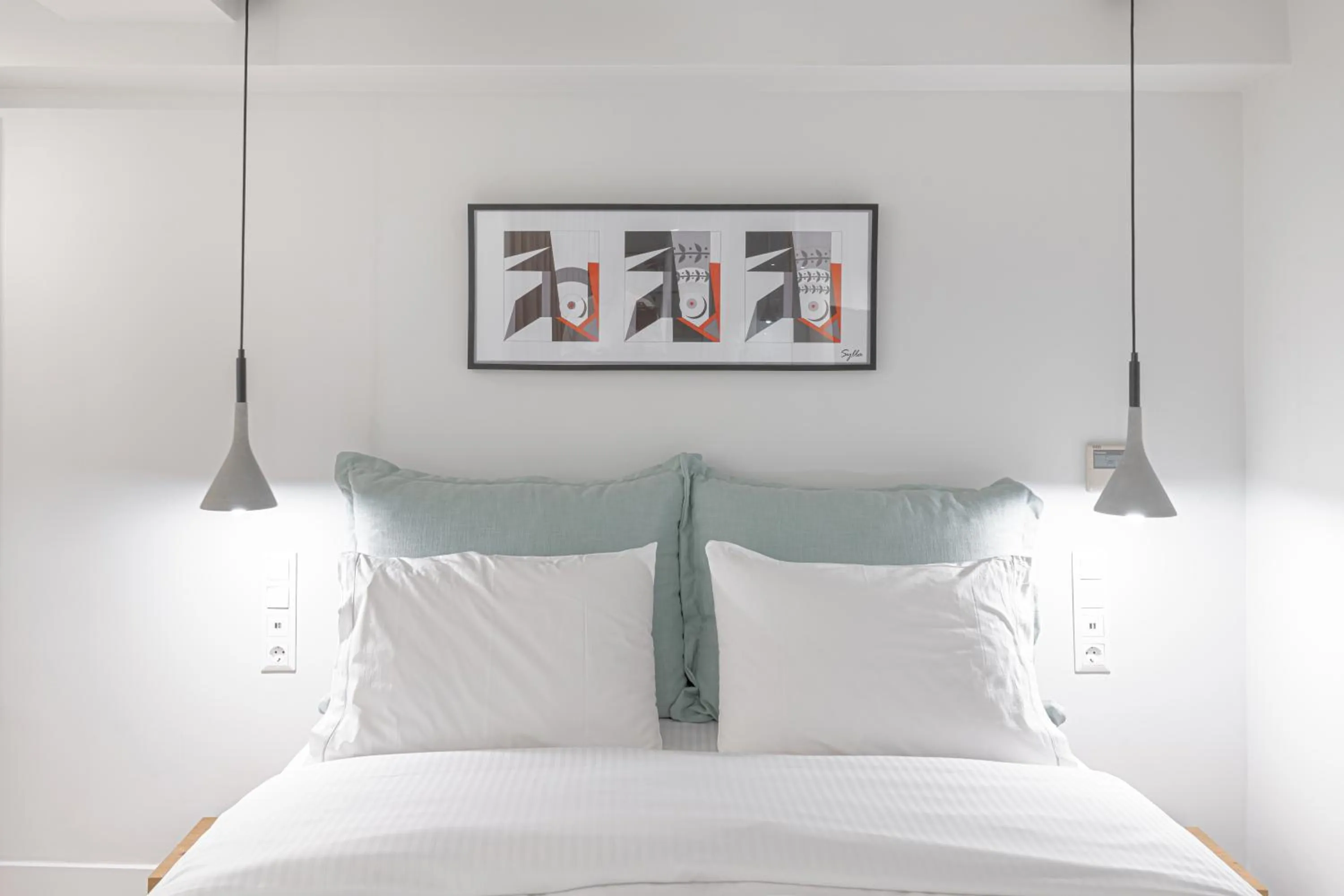 Bed in Ciel Suites Athens