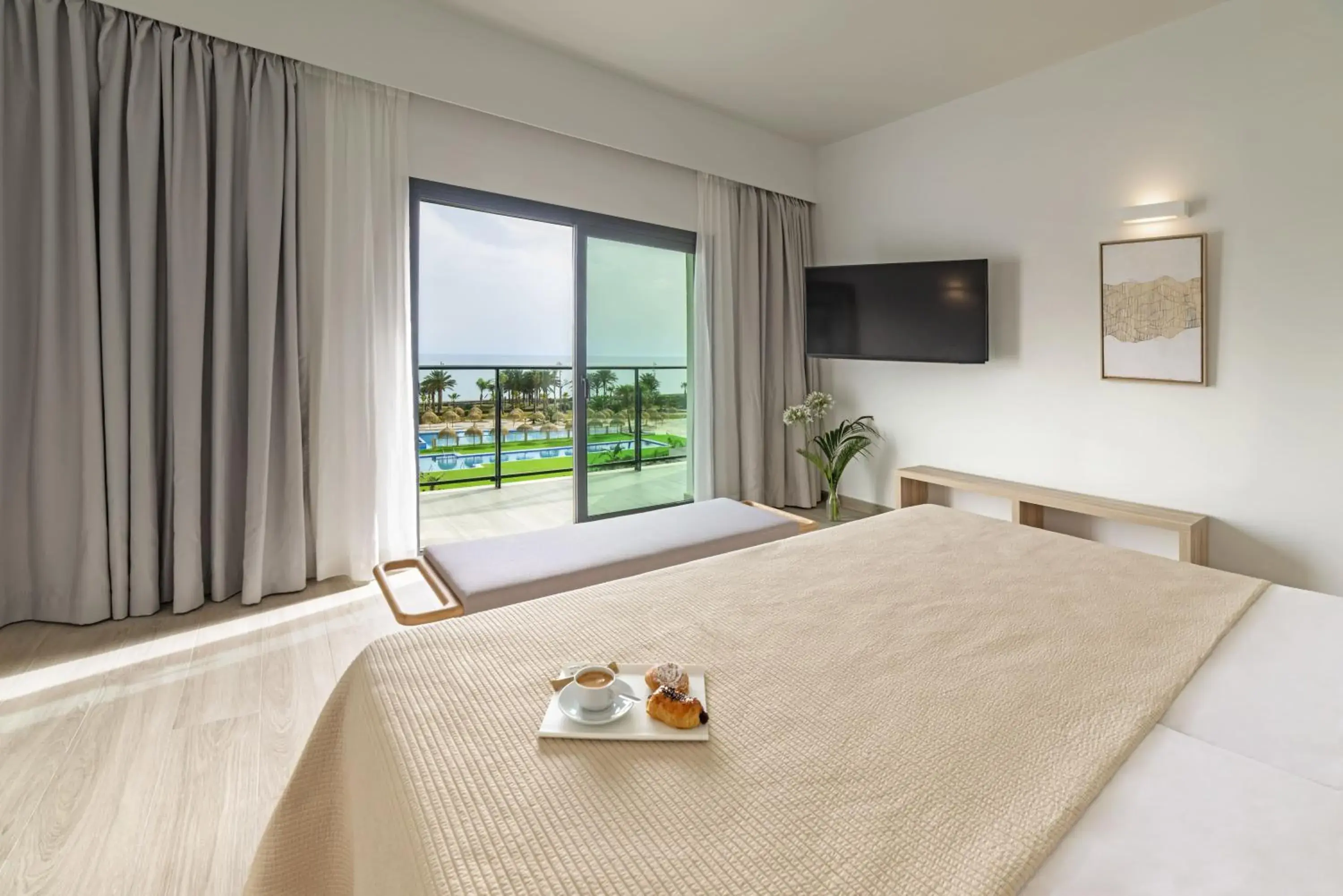 View (from property/room), Bed in Cabogata Beach Hotel View (from property/room), Bed in Cabogata Beach Hotel