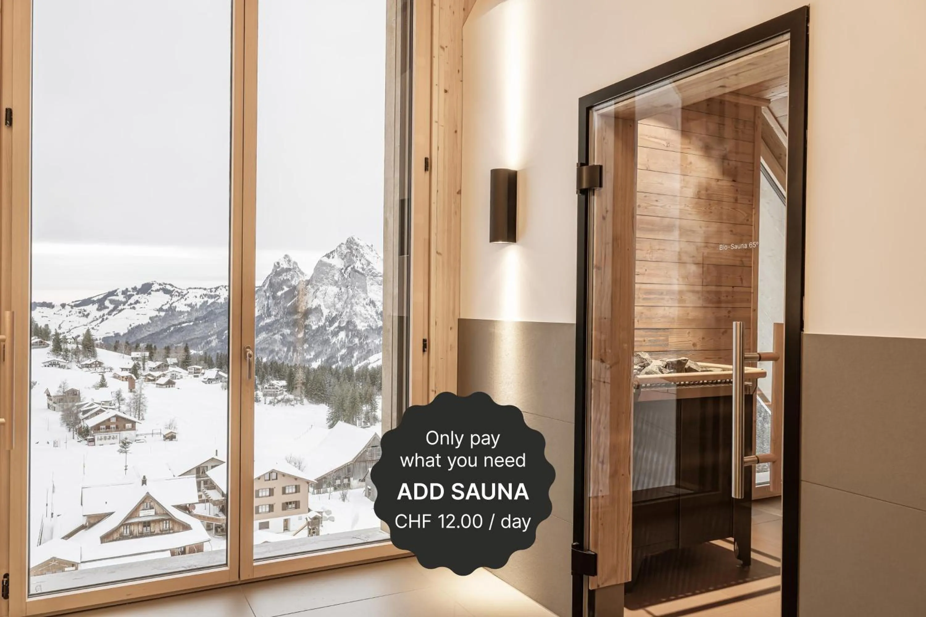 Sauna in Stoos Lodge