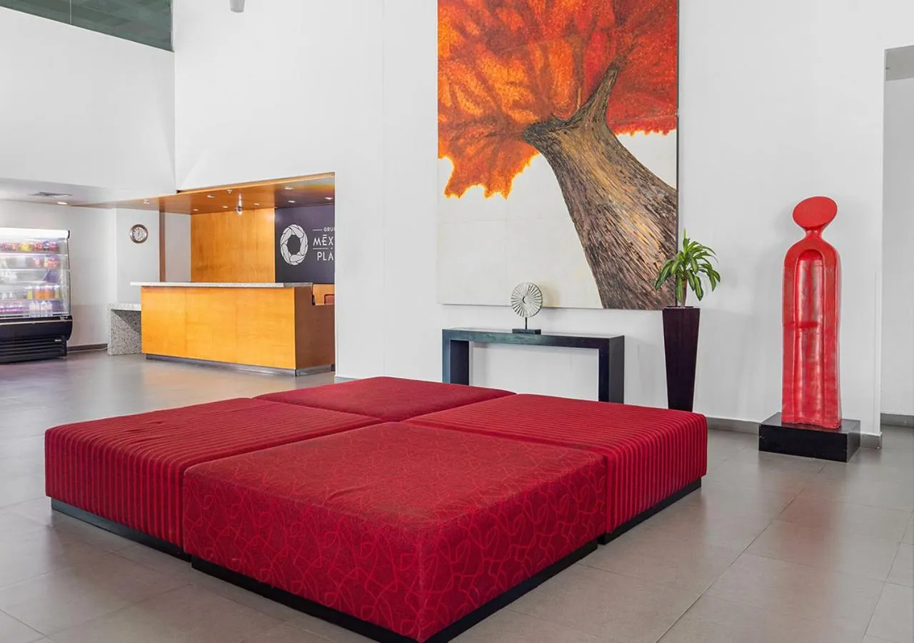 Lobby or reception, Bed in Hotel México Plaza Celaya