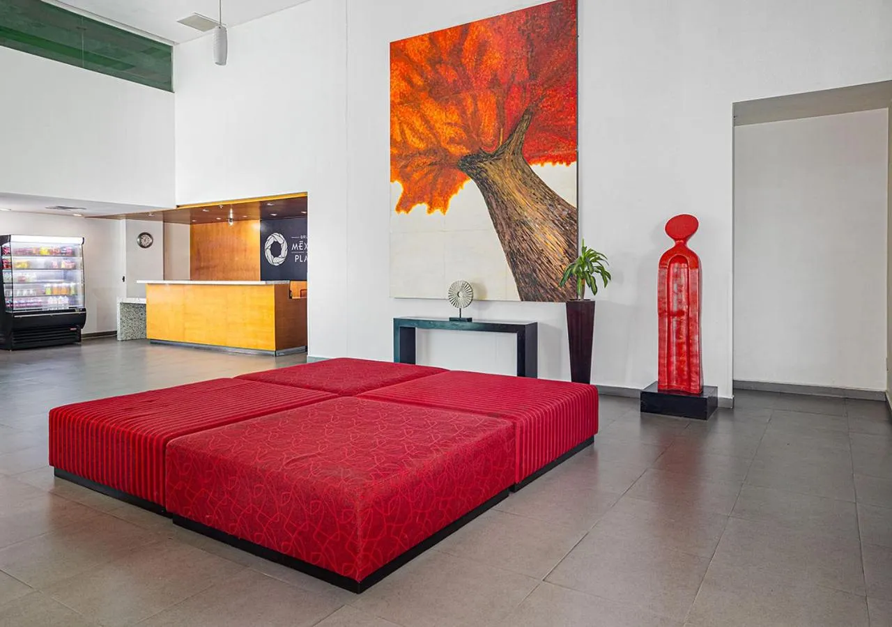 Lobby or reception, Bed in Hotel México Plaza Celaya