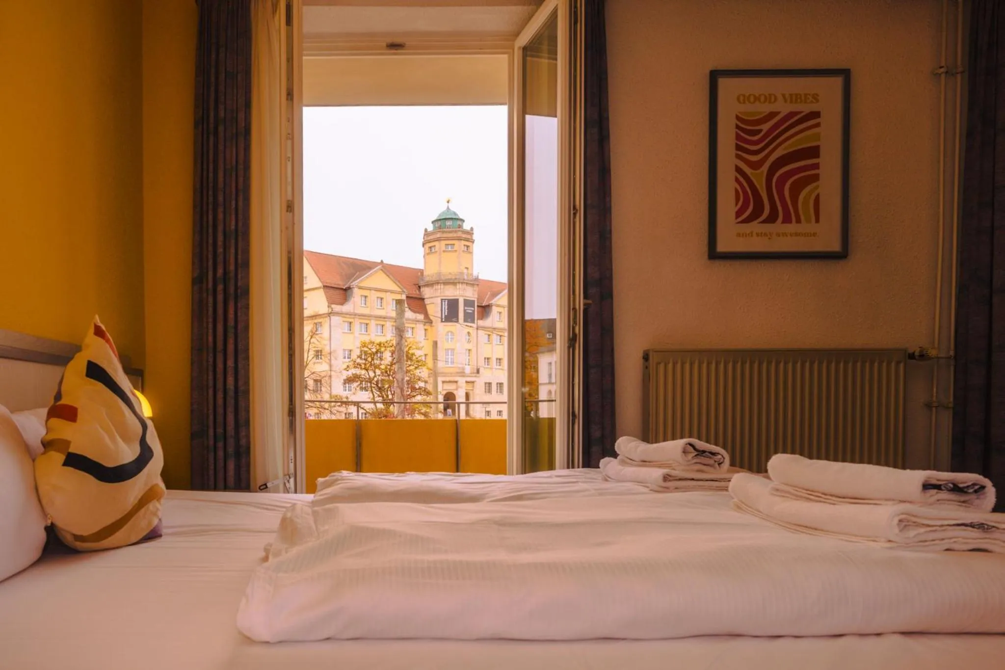 Bed in Hessenland Hotel Kassel Innenstadt by Stay Awesome