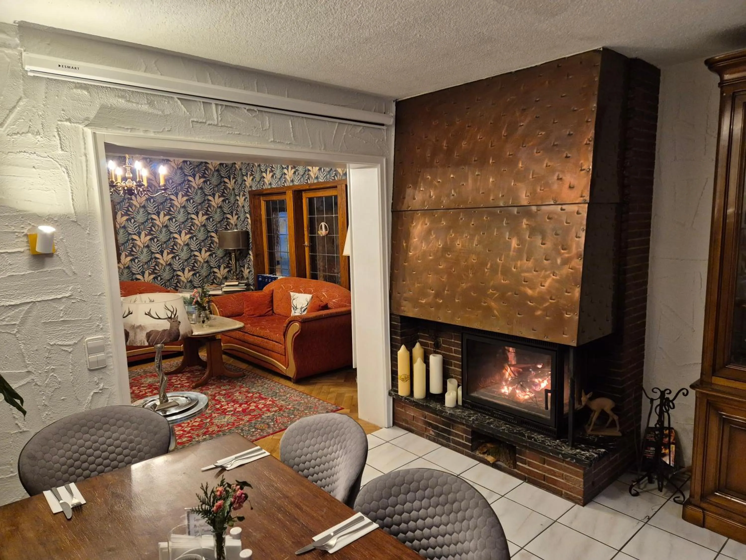 fireplace in Hotel Schönblick