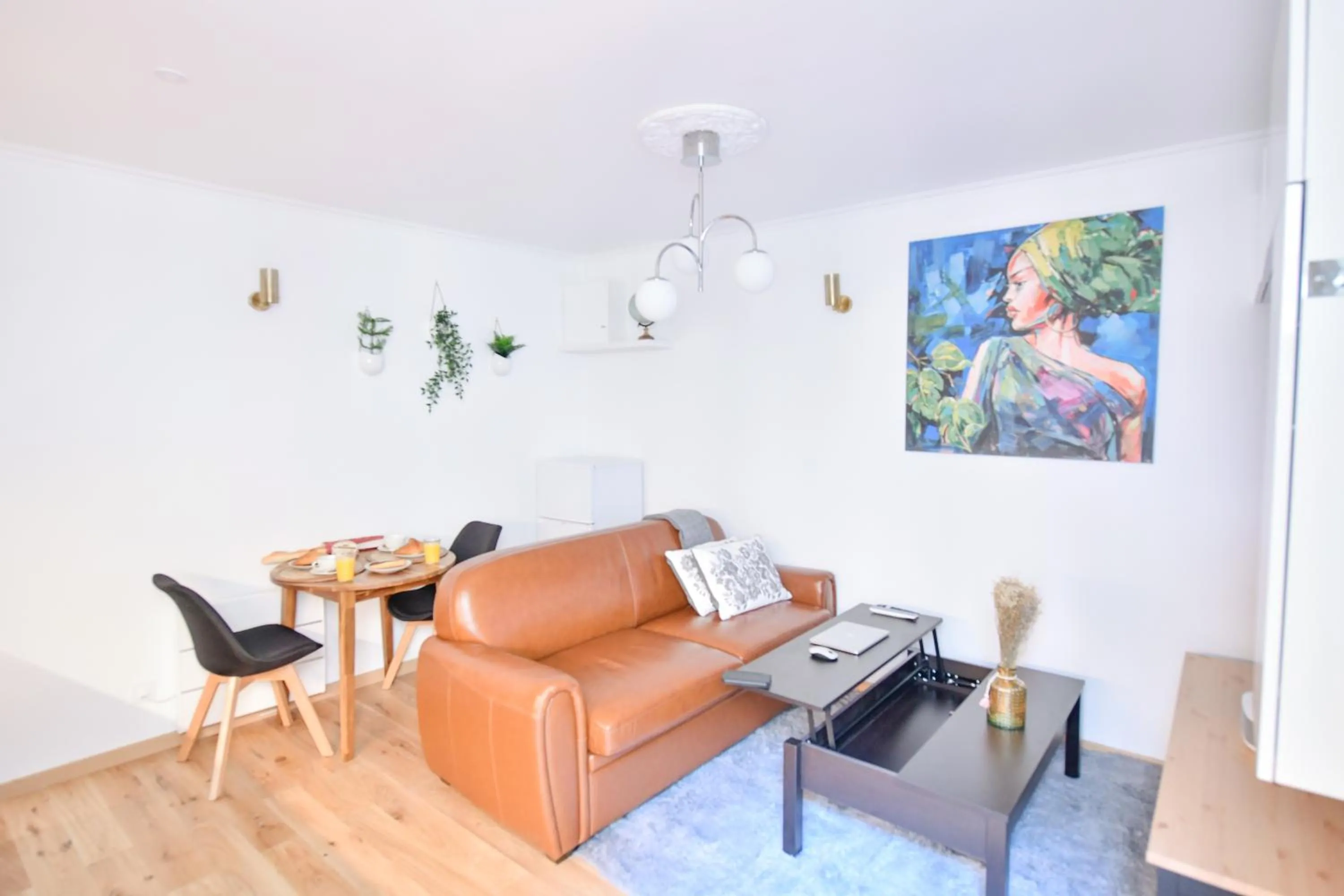 Living room in Paris La Villette - Charming Apartment 2 rooms