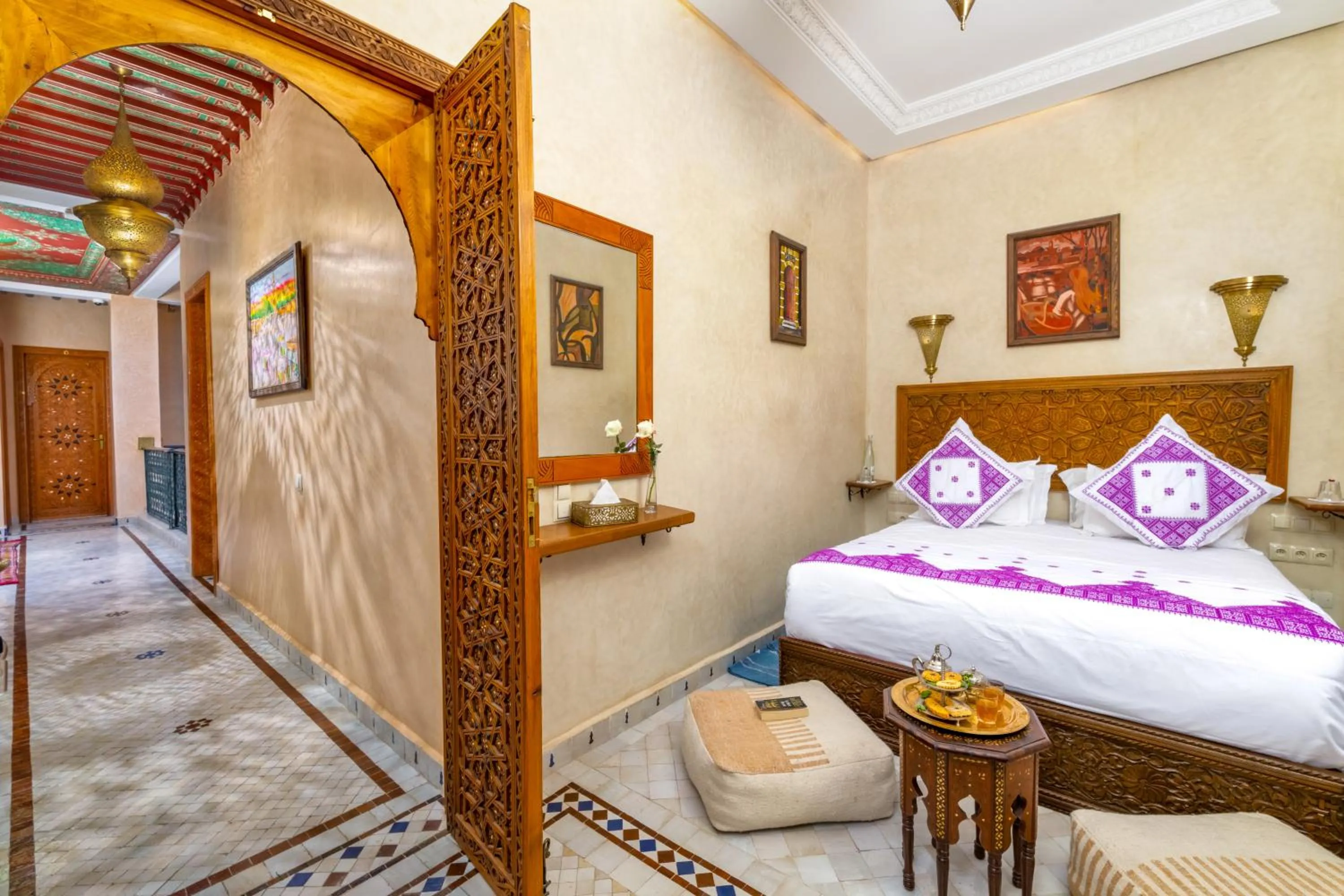 Bed in Riad Diamond Of Marrakech & Spa