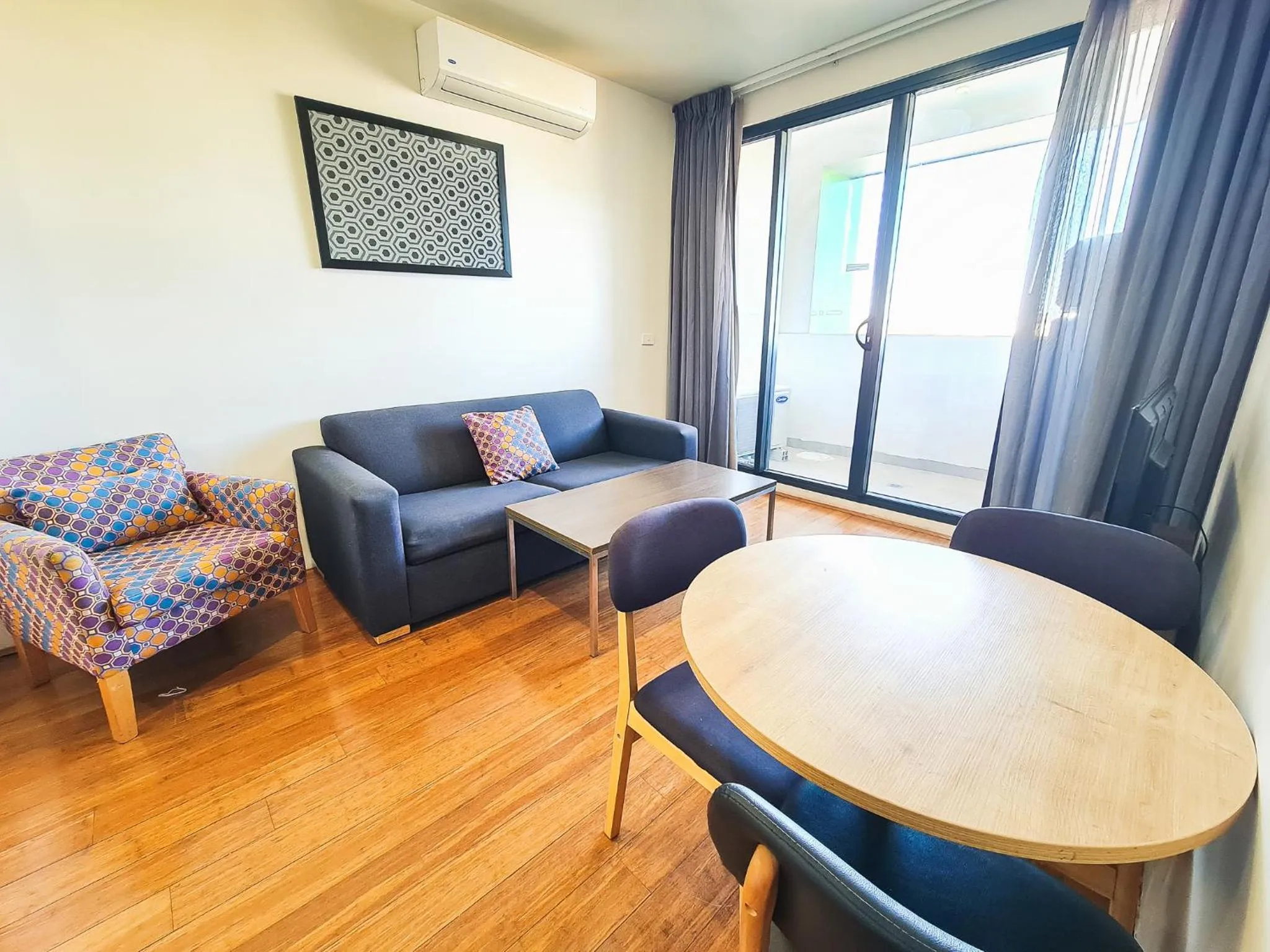 Living room in Exodus Dandenong Apartment Hotel