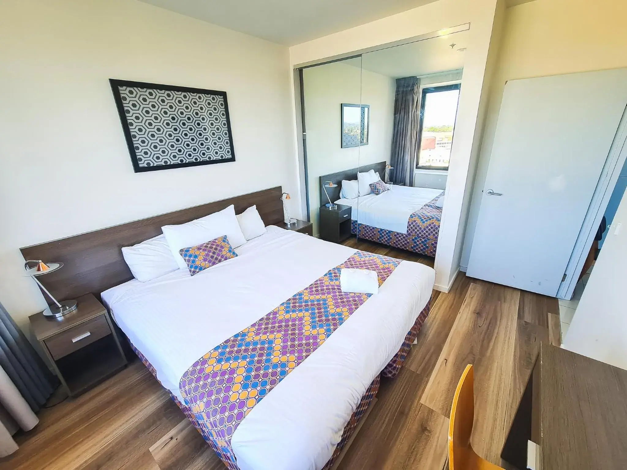 Bed in Exodus Dandenong Apartment Hotel Bed in Exodus Dandenong Apartment Hotel