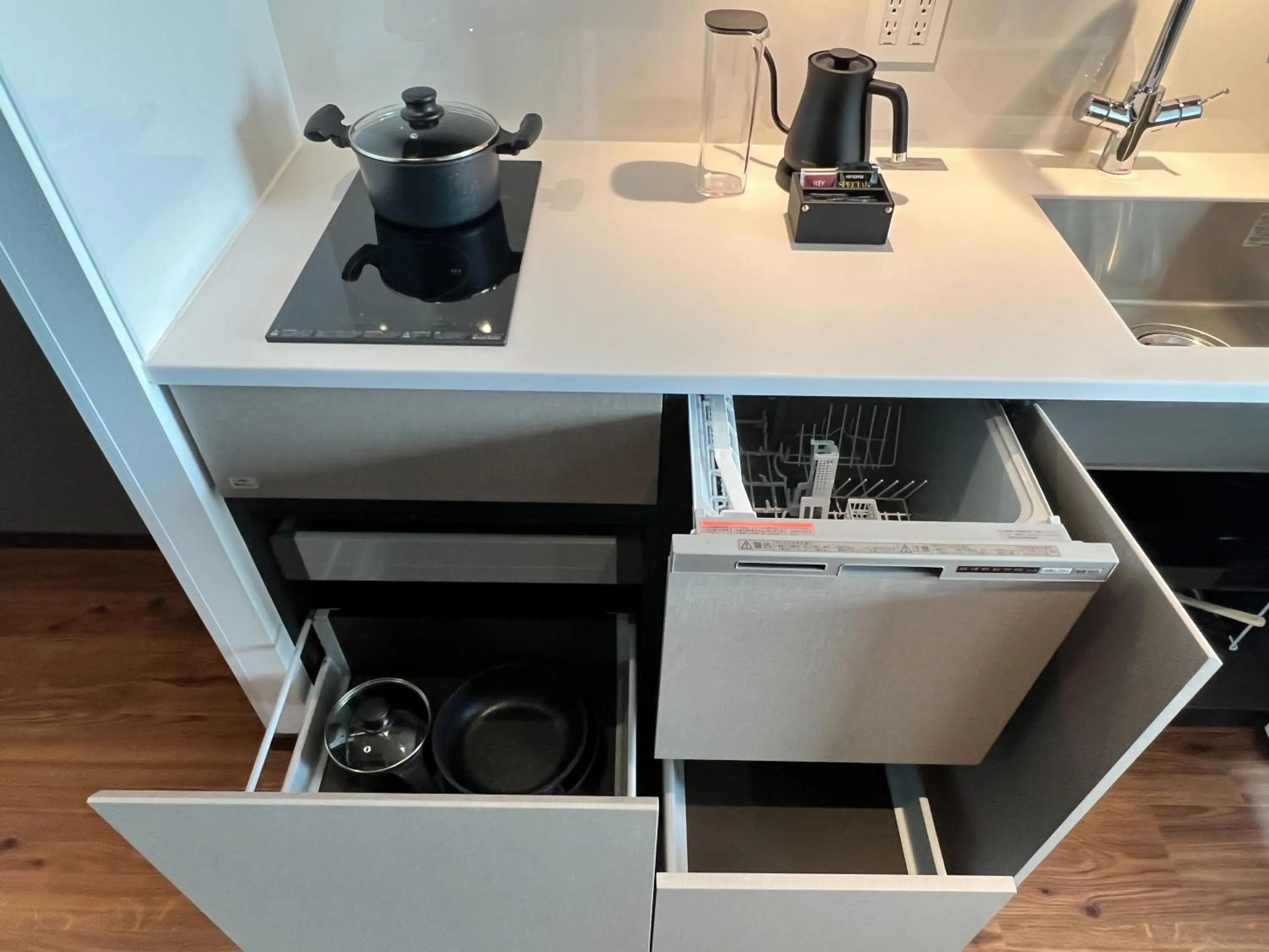 Kitchen or kitchenette in Citadines Harbour Front Yokohama