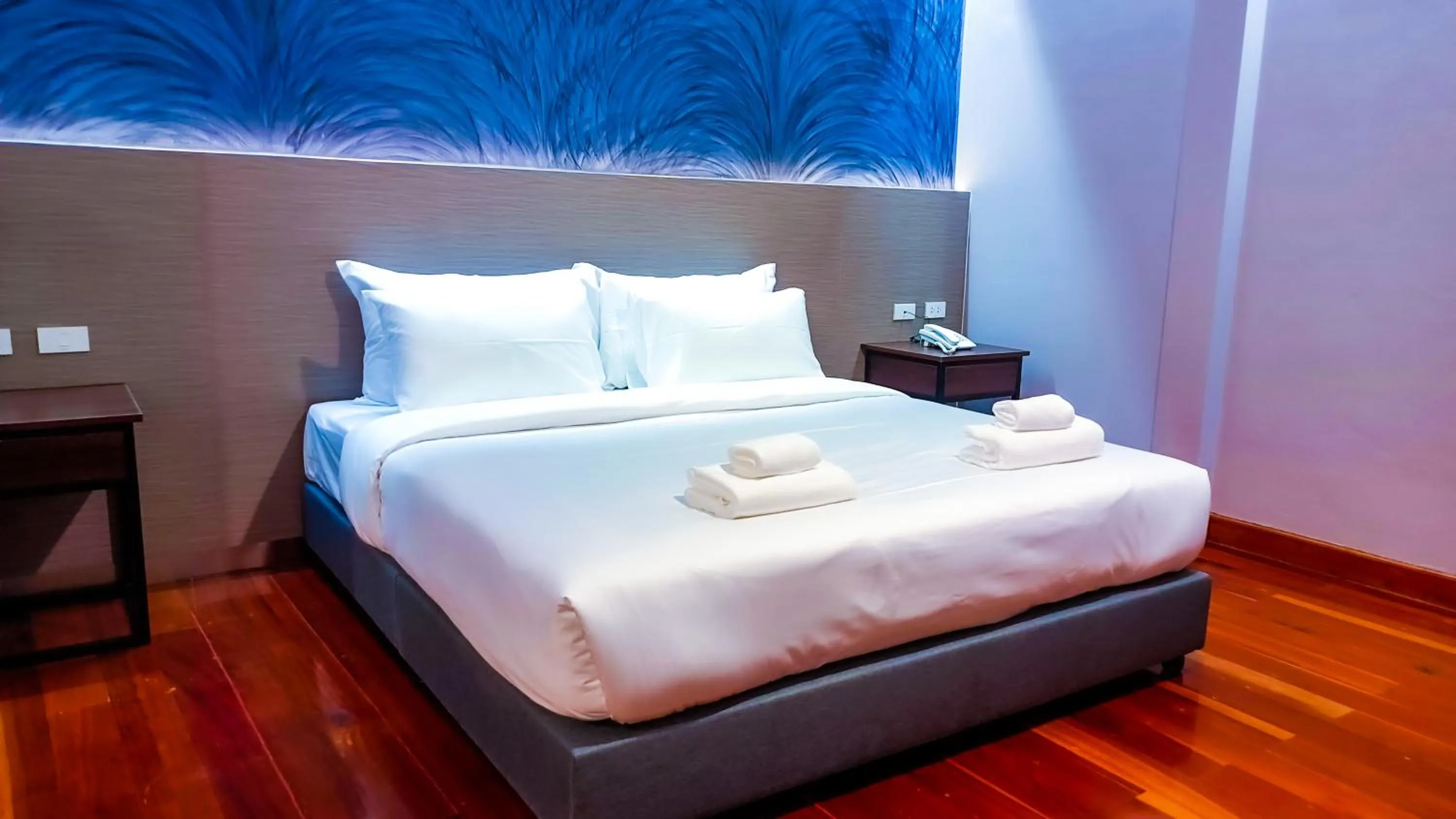 Bed in The Riva Vientiane Hotel