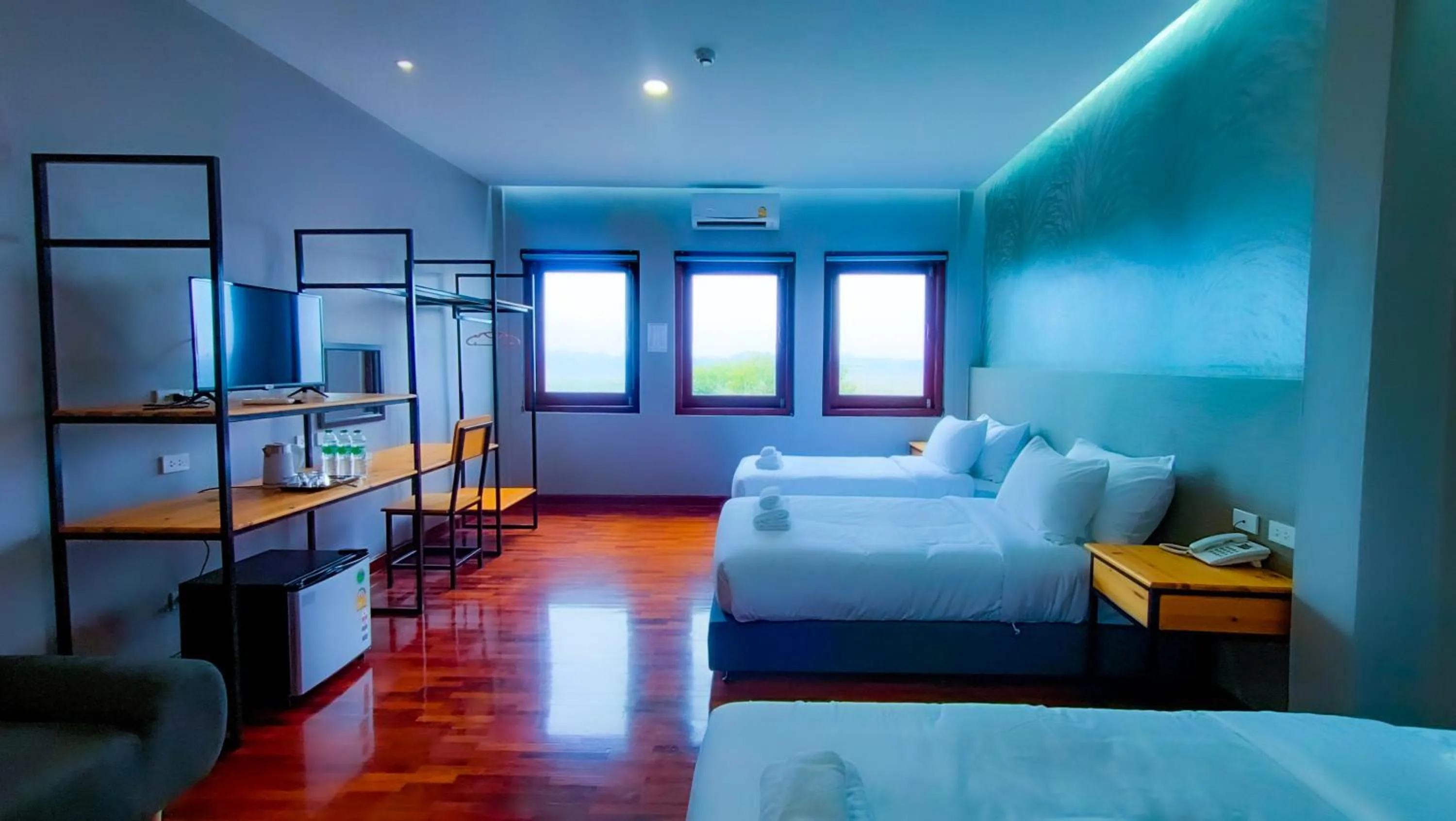 View (from property/room), Bed in The Riva Vientiane Hotel