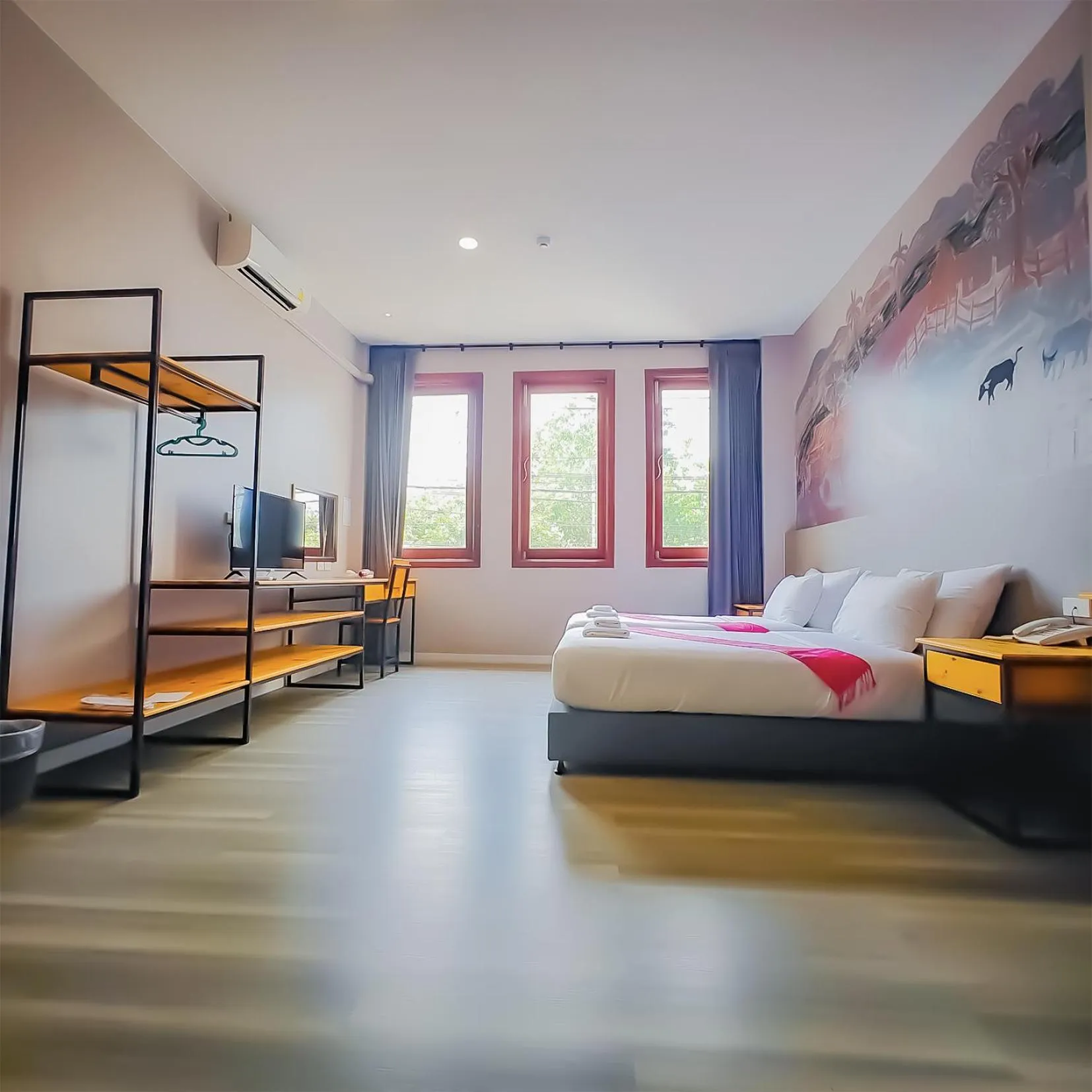 Bed in The Riva Vientiane Hotel