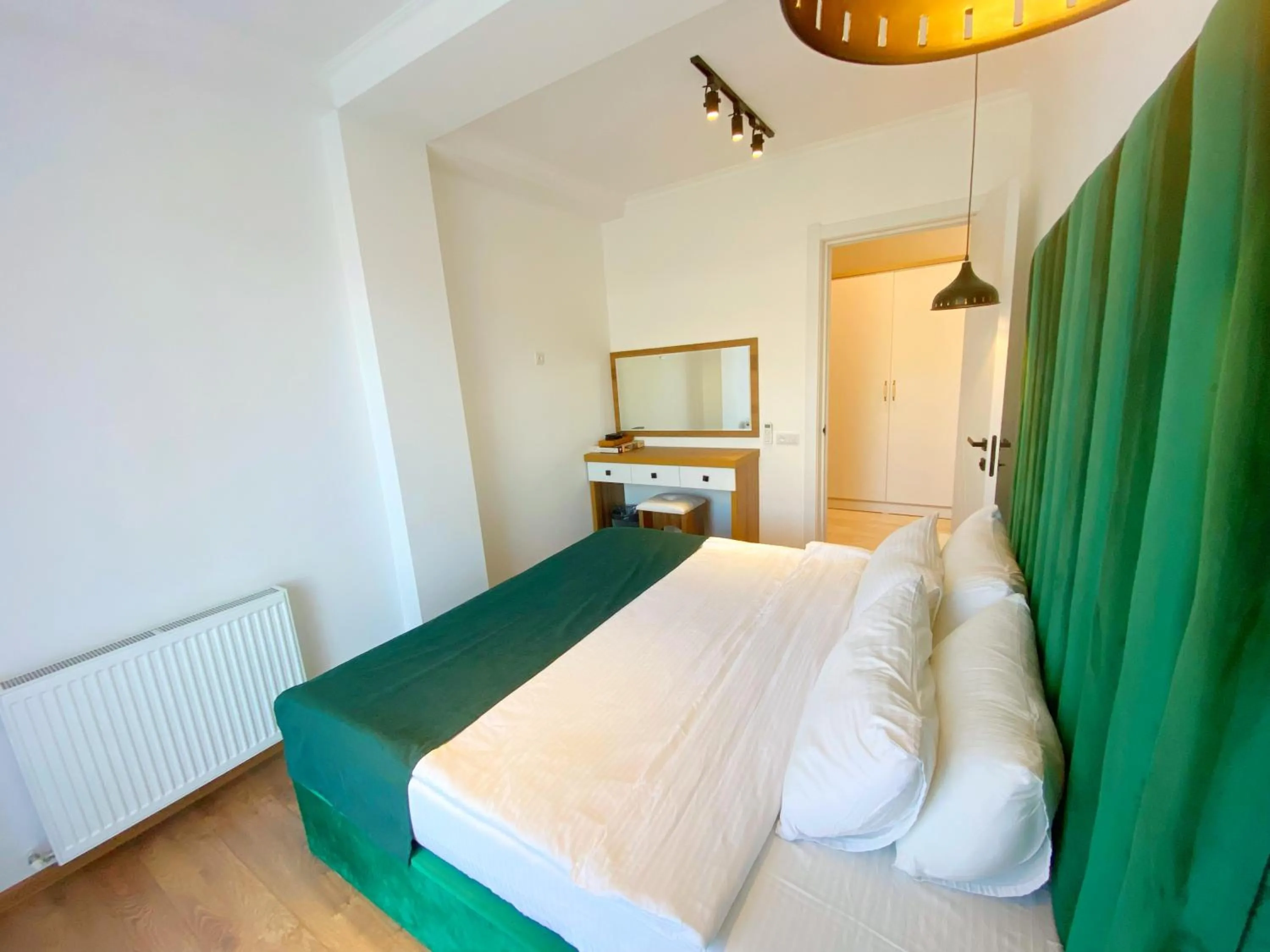 Bed in City Heart Luxury Apartment