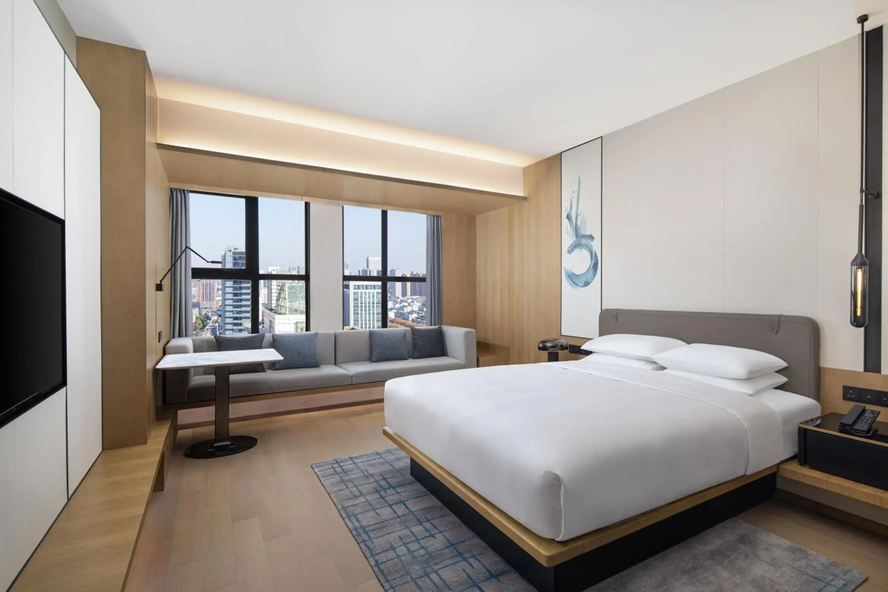 Standard King Room with City View in Fairfield by Marriott Huai'an Downtown Standard King Room with City View in Fairfield by Marriott Huai'an Downtown