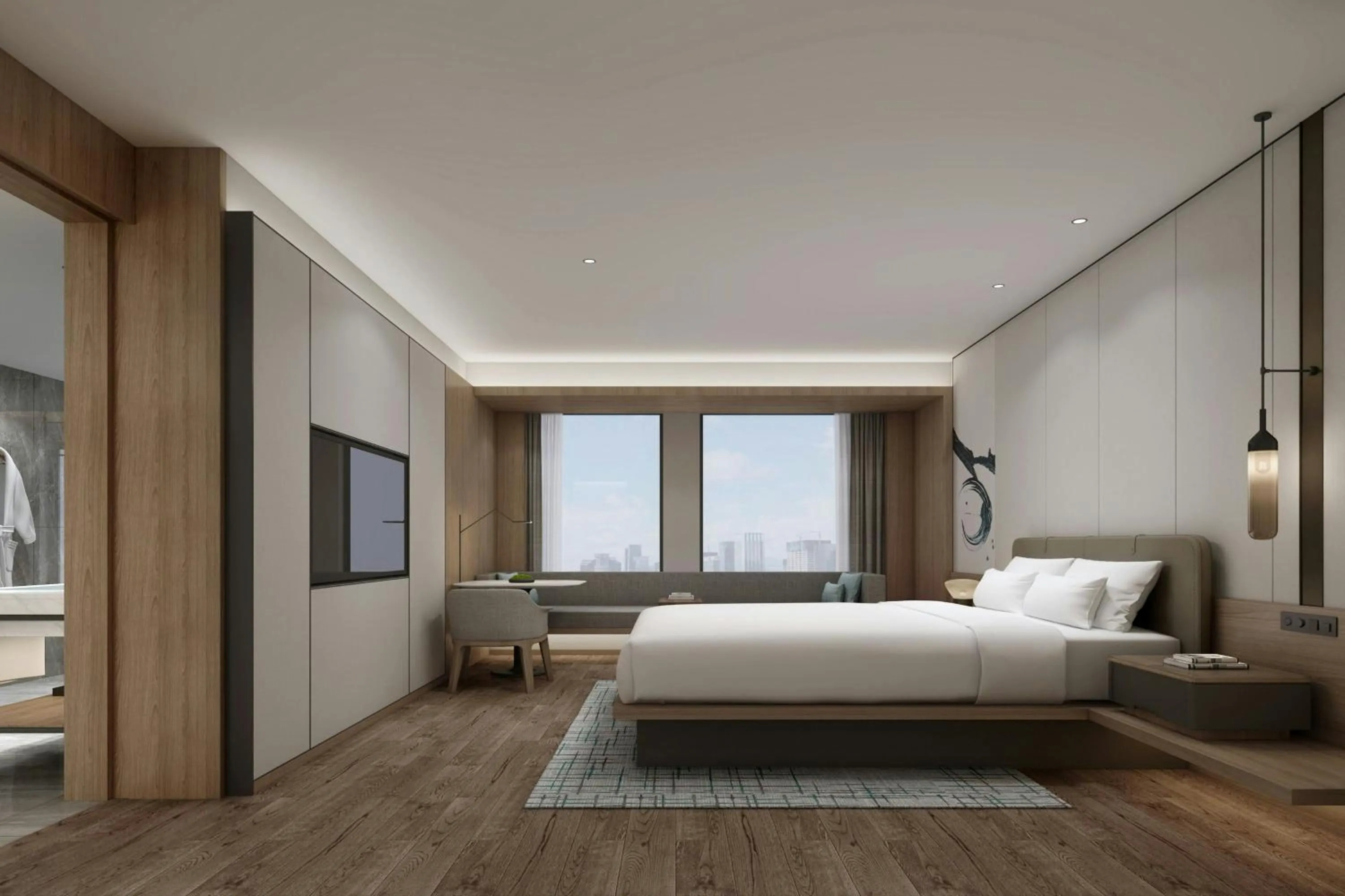 Photo of the whole room, Bed in Fairfield by Marriott Huai'an Downtown