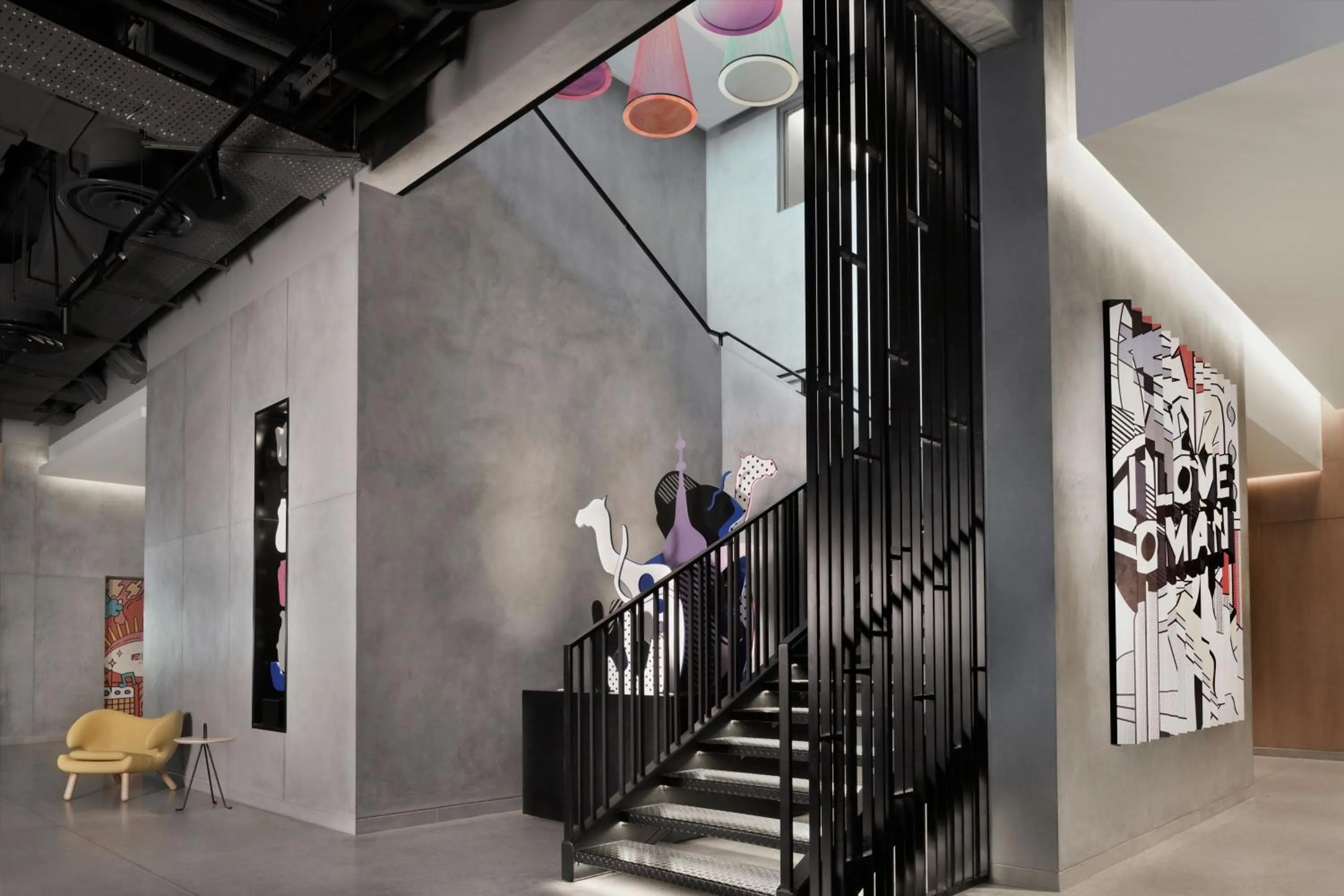 Lobby or reception in Aloft Muscat