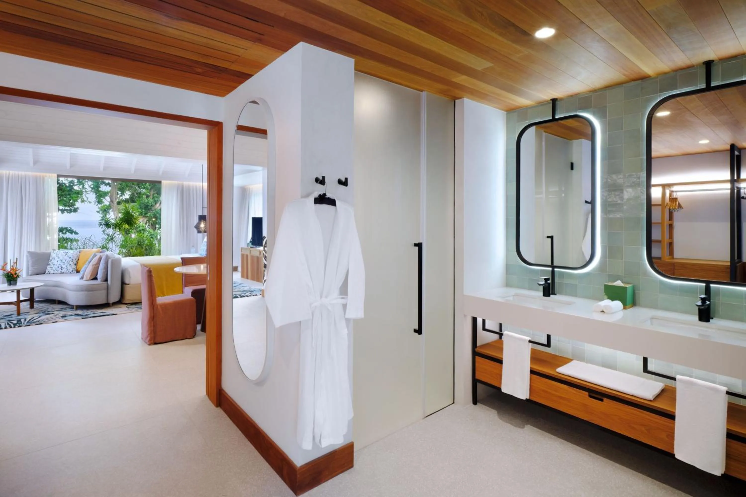 Bathroom, Bed in laïla, Seychelles, a Tribute Portfolio Resort