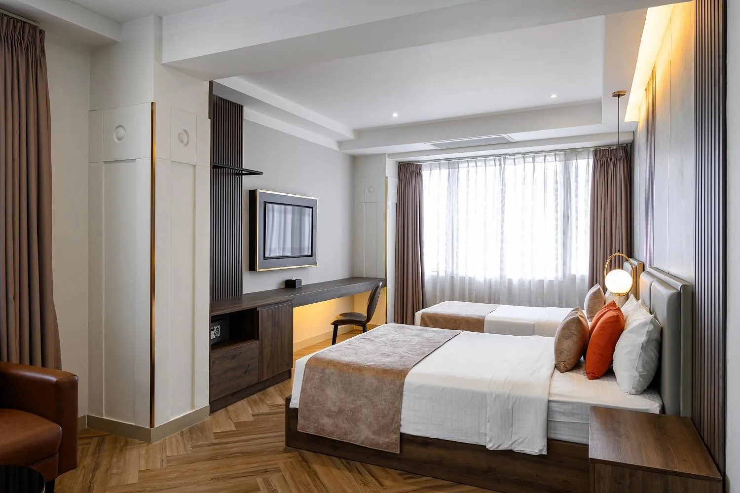 Photo of the whole room, Bed in Acnos Hotel