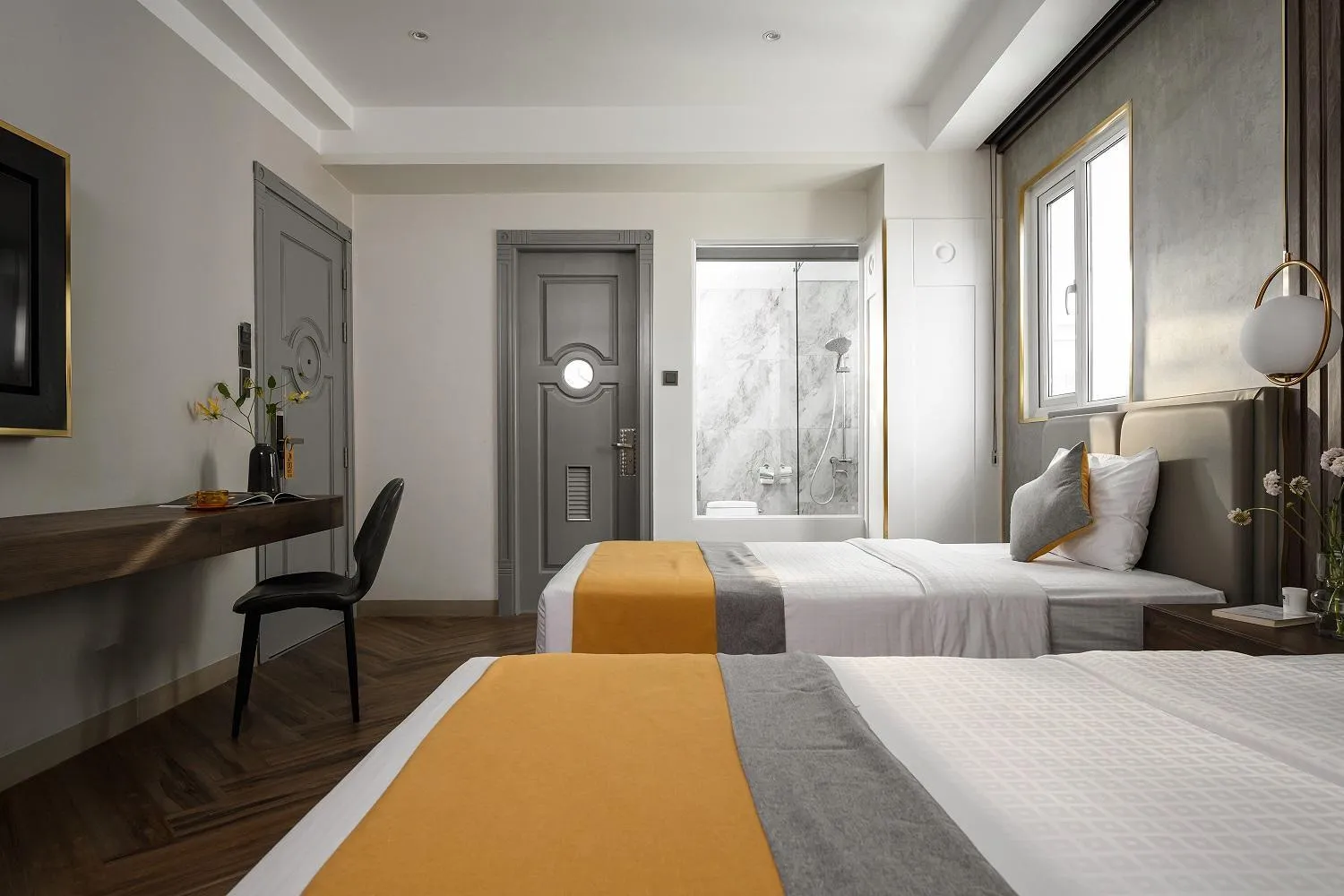 Photo of the whole room, Bed in Acnos Hotel