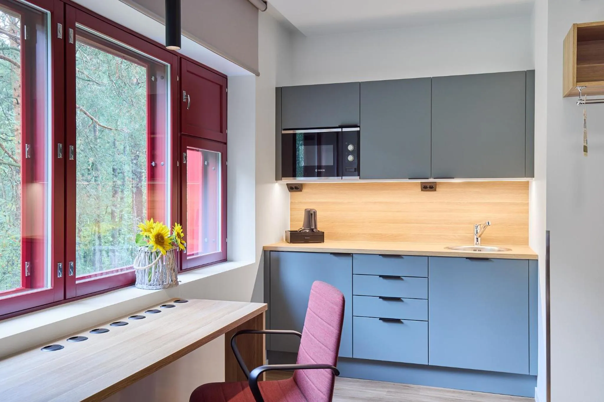 Kitchen or kitchenette in Hotel Linnasmäki