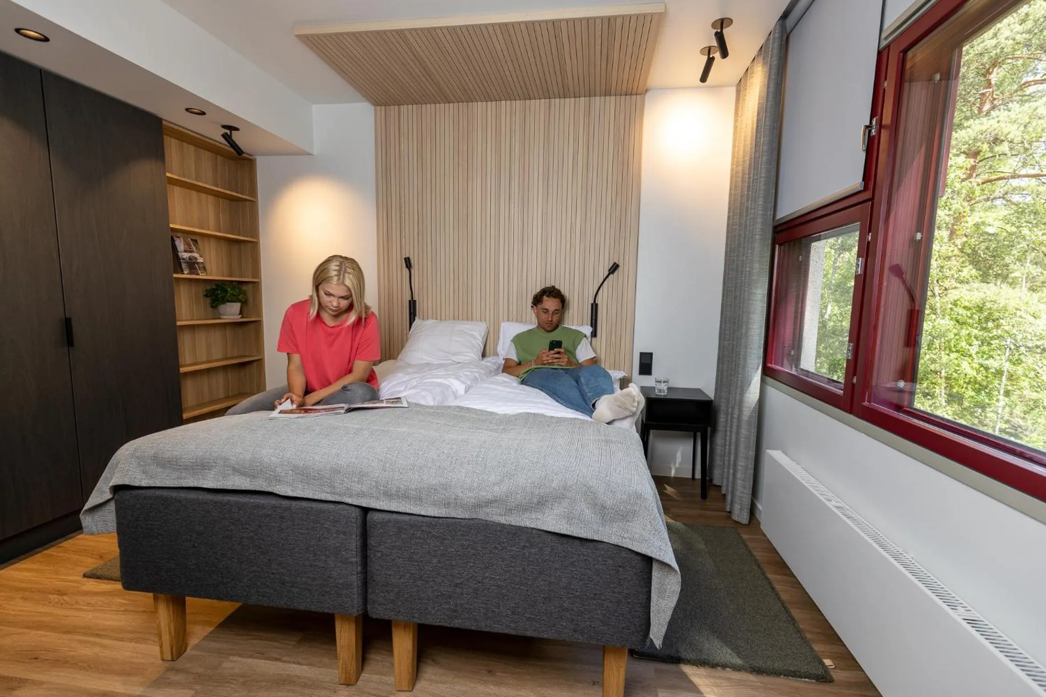 People, Bed in Hotel Linnasmäki