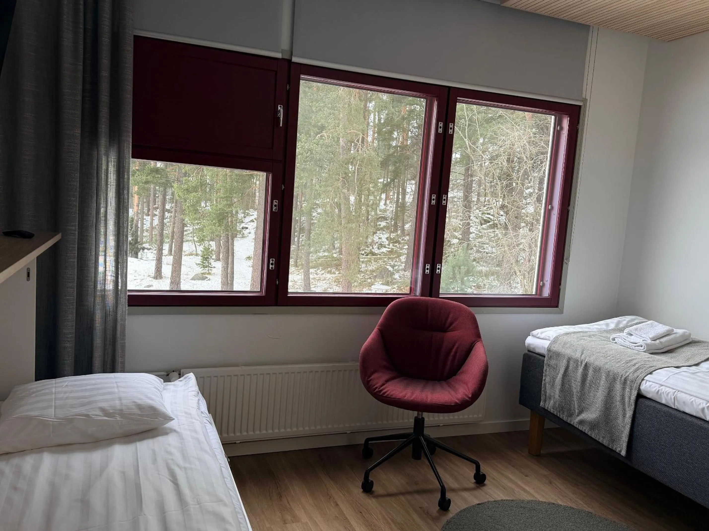 Bed in Hotel Linnasmäki