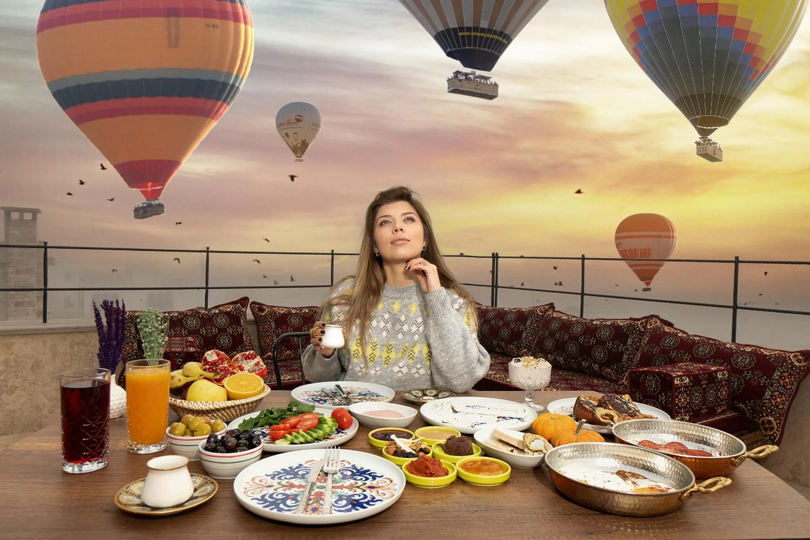 Balcony/Terrace in Serene Premium Stone House