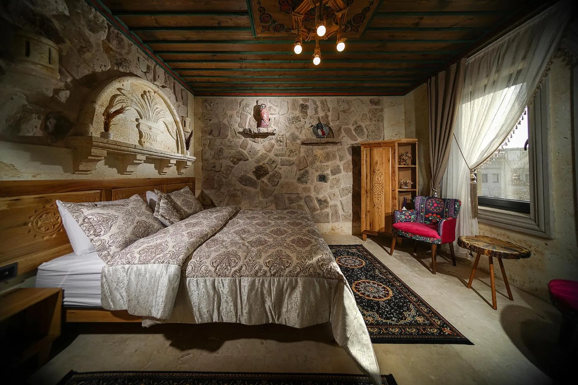 Bed in Serene Premium Stone House