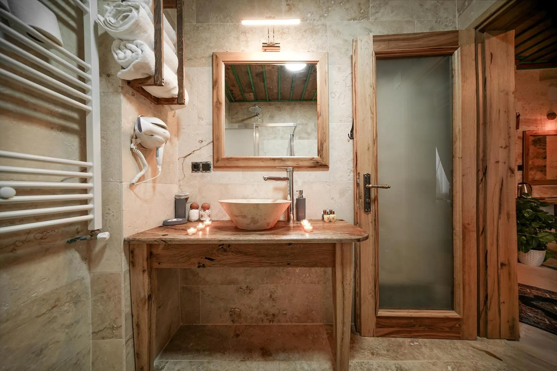 Shower in Serene Premium Stone House
