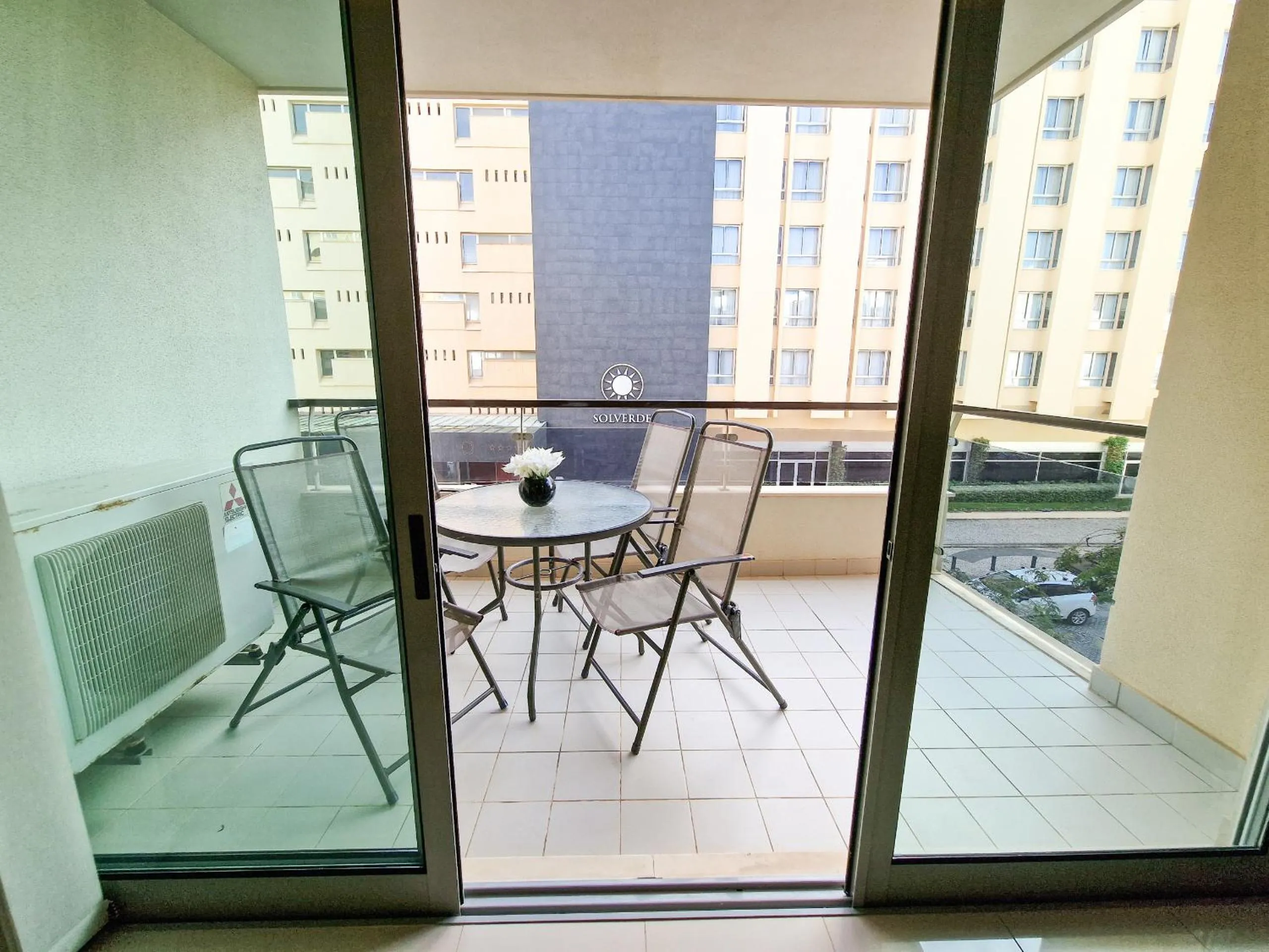 Balcony/Terrace in Apartment Rocha Oceano Azul Charming
