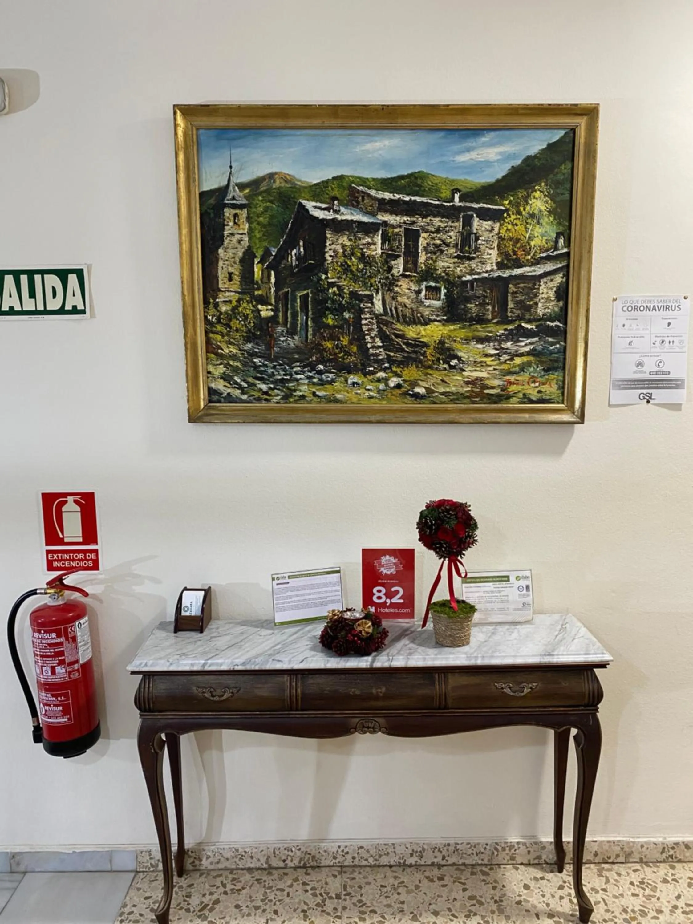 Lobby or reception in Hostal Azahara