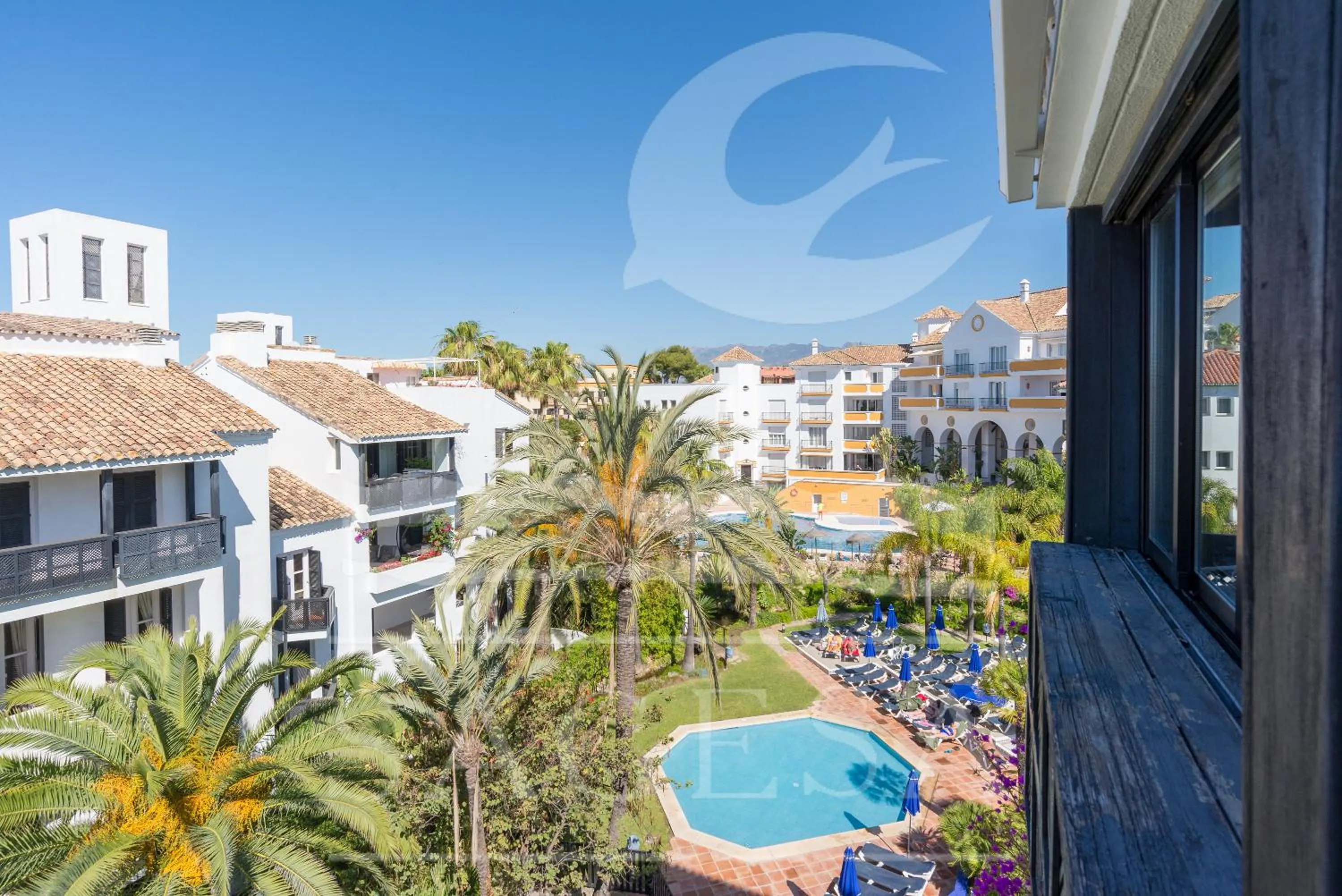 Pool view in Jardines de las Golondrinas