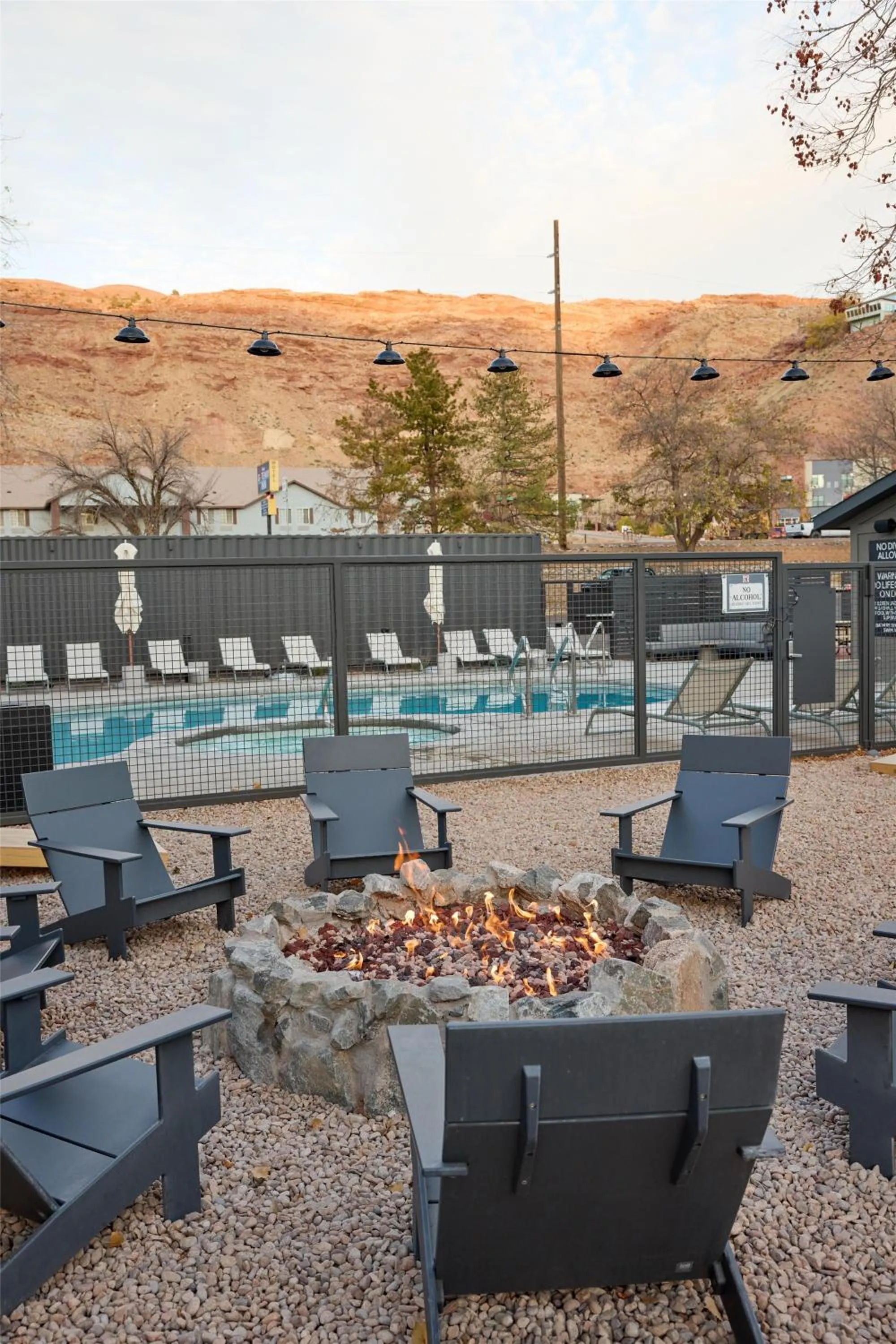 Pool view in Slackline Moab, Outset Collection by Hilton